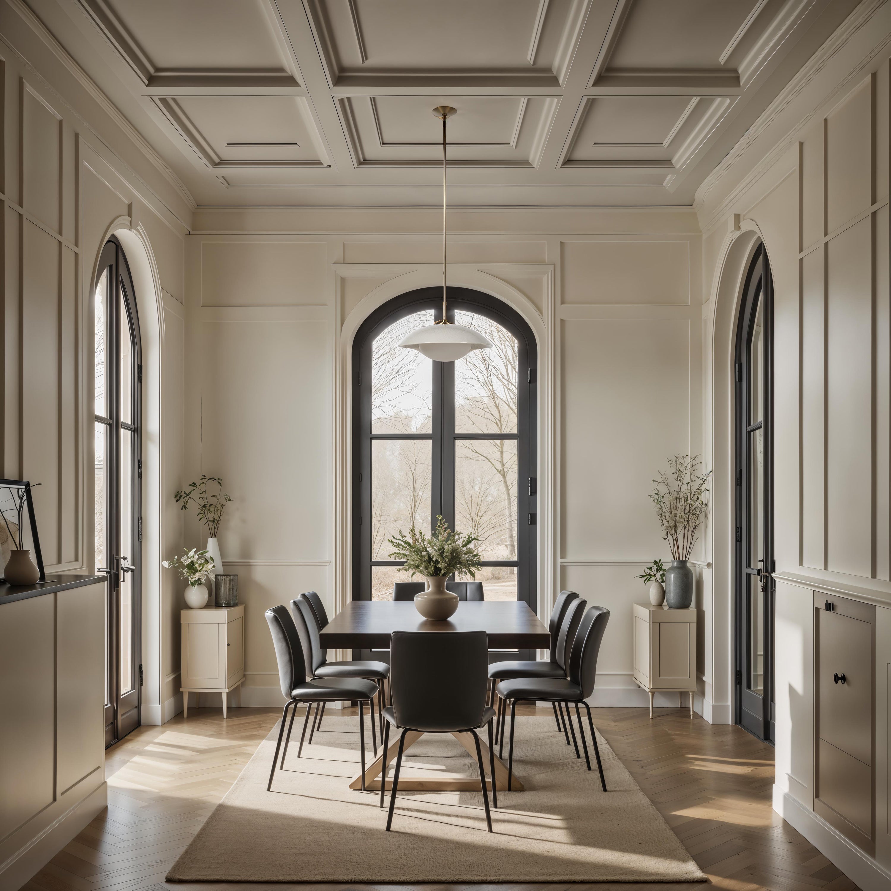 Abbie 72.5" Height Ceiling Fixture, Off-White Crackle - Lifestyle Image - LPC4500
