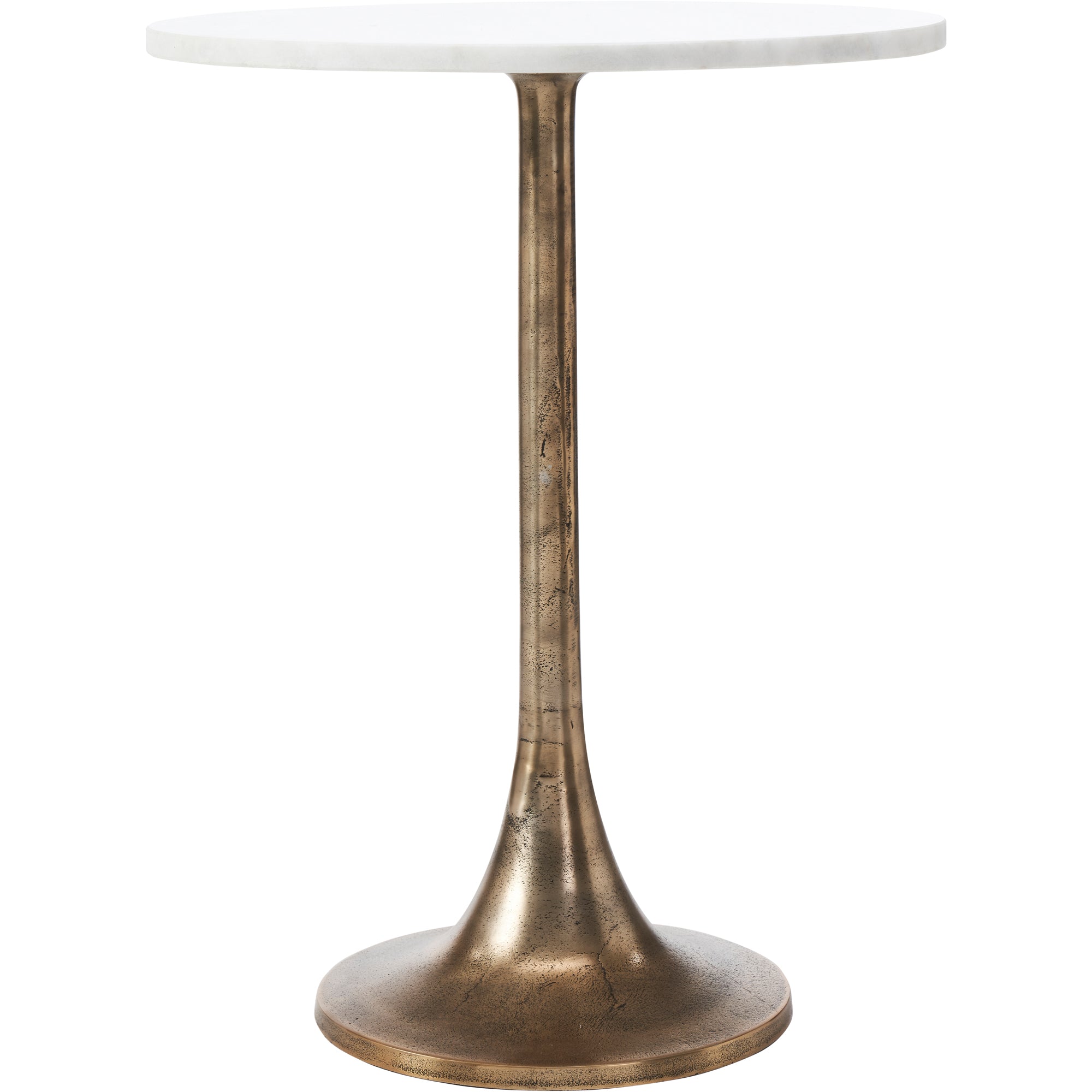 Amalya Indoor Aluminum Table, Antique Brass - Main Image - TA450