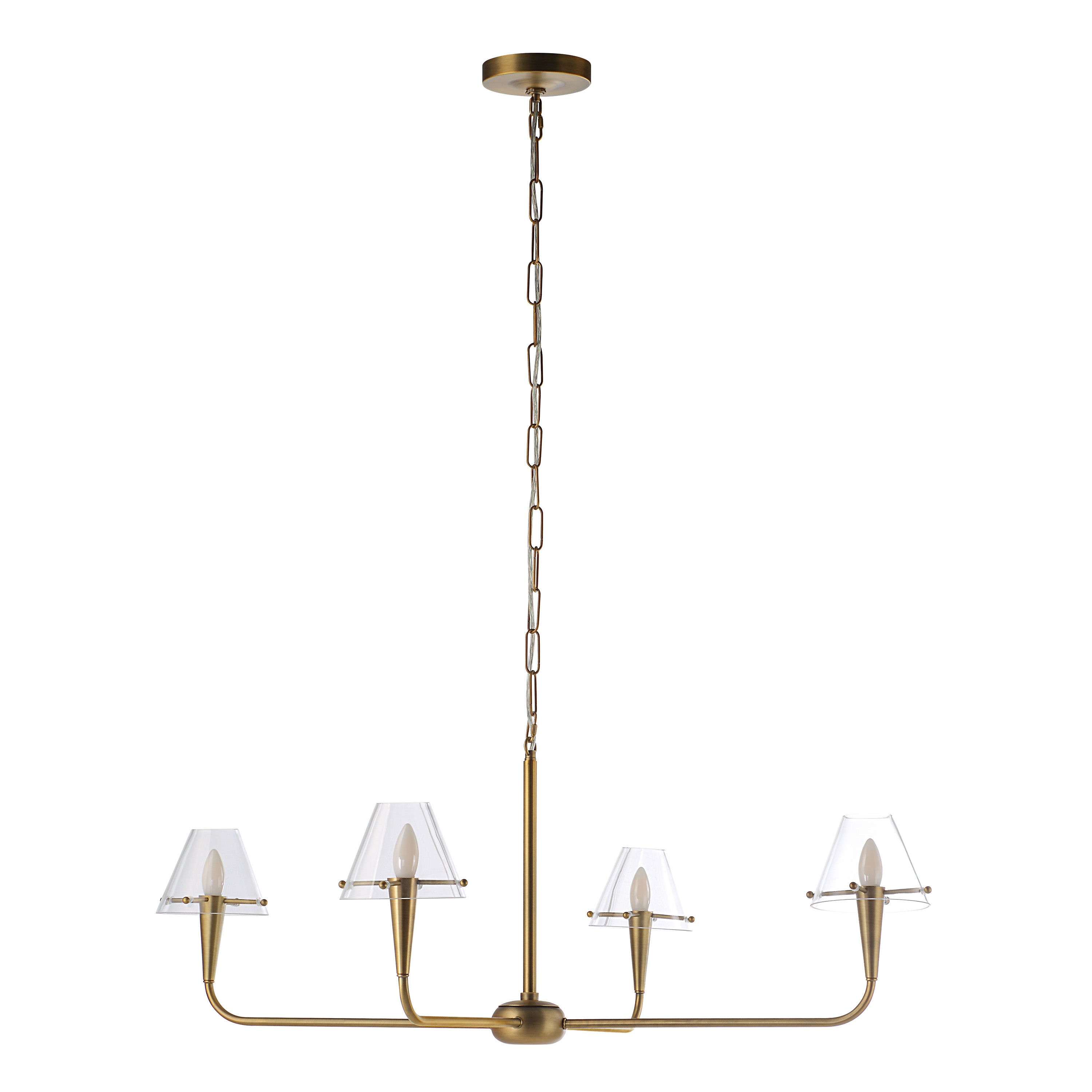 Maite 78" Height Ceiling Fixture, Plated Dark Antique Brushed Brass - Angle Image - LPC4498