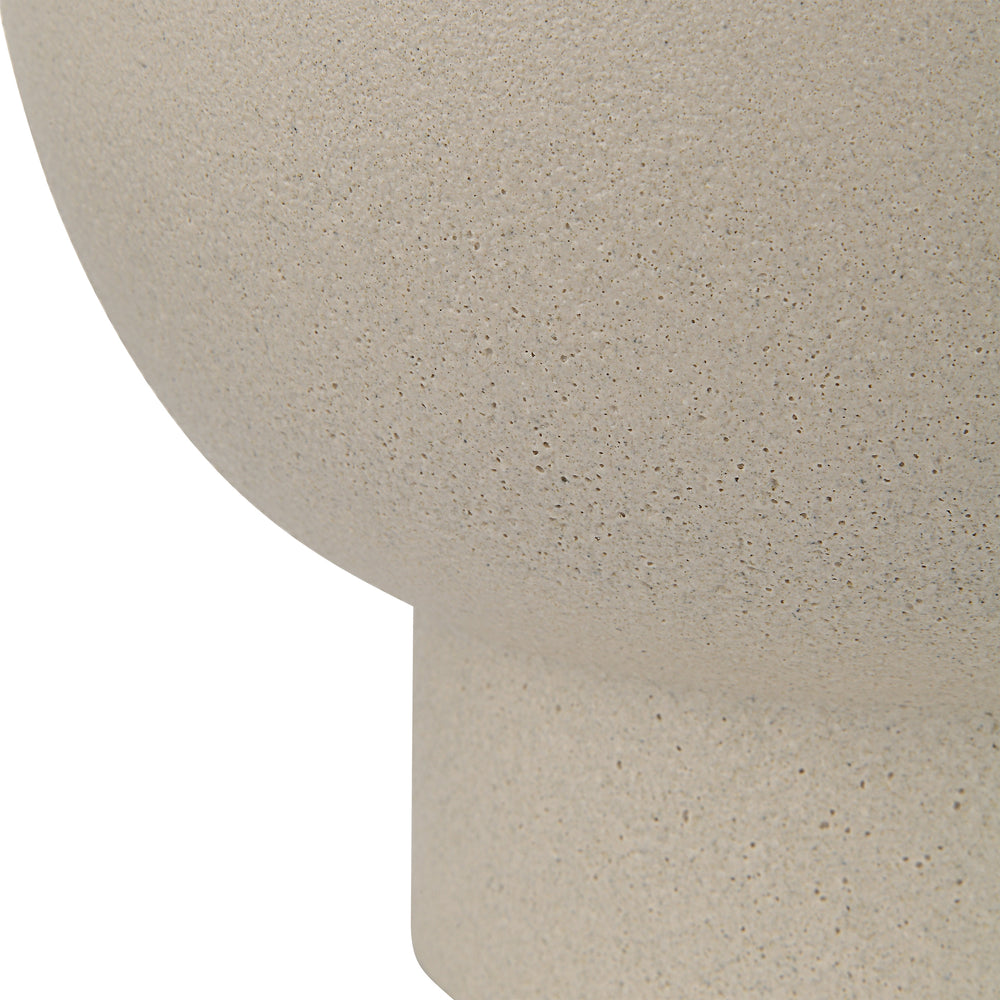 Lamoureux Indoor Ceramic Vase, Textured Matte Ivory - Additional Image 2 - VAS259