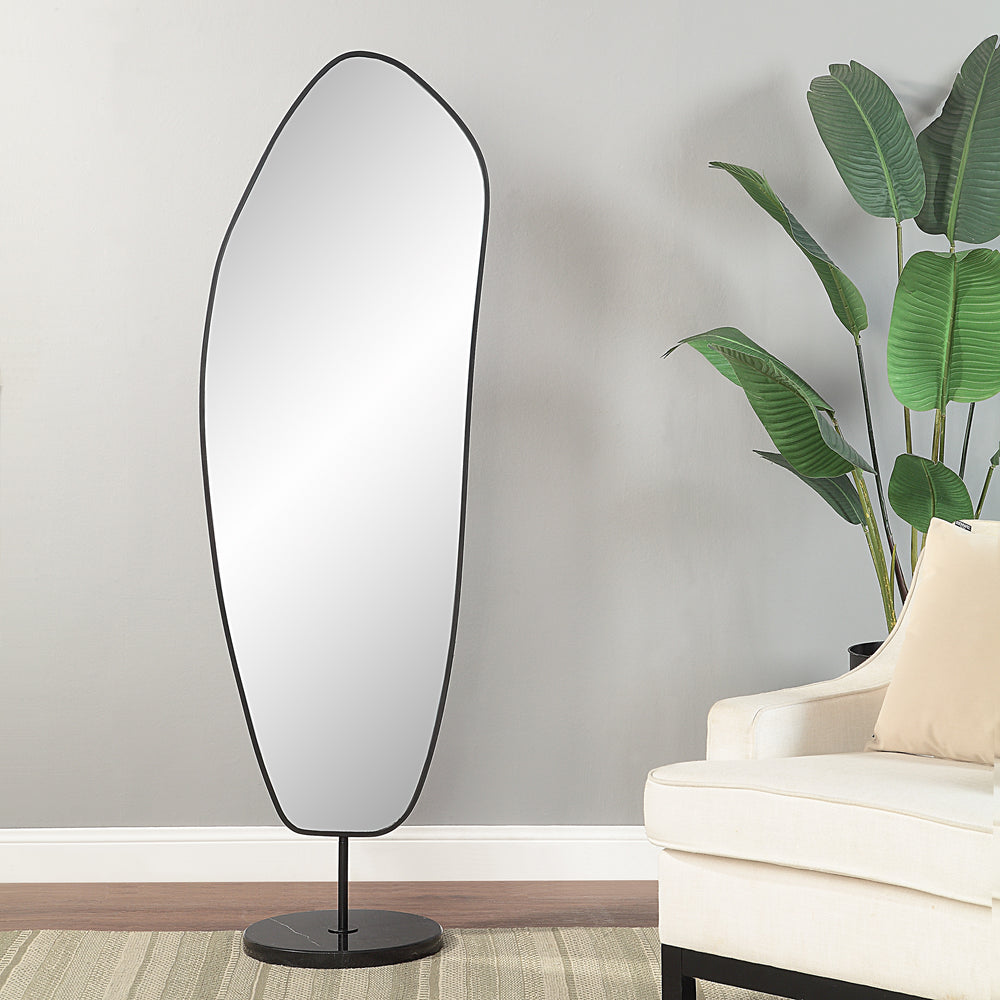 Arlon 70" Tall Irregular Mirror, Matte Black - Lifestyle Image - MT2636