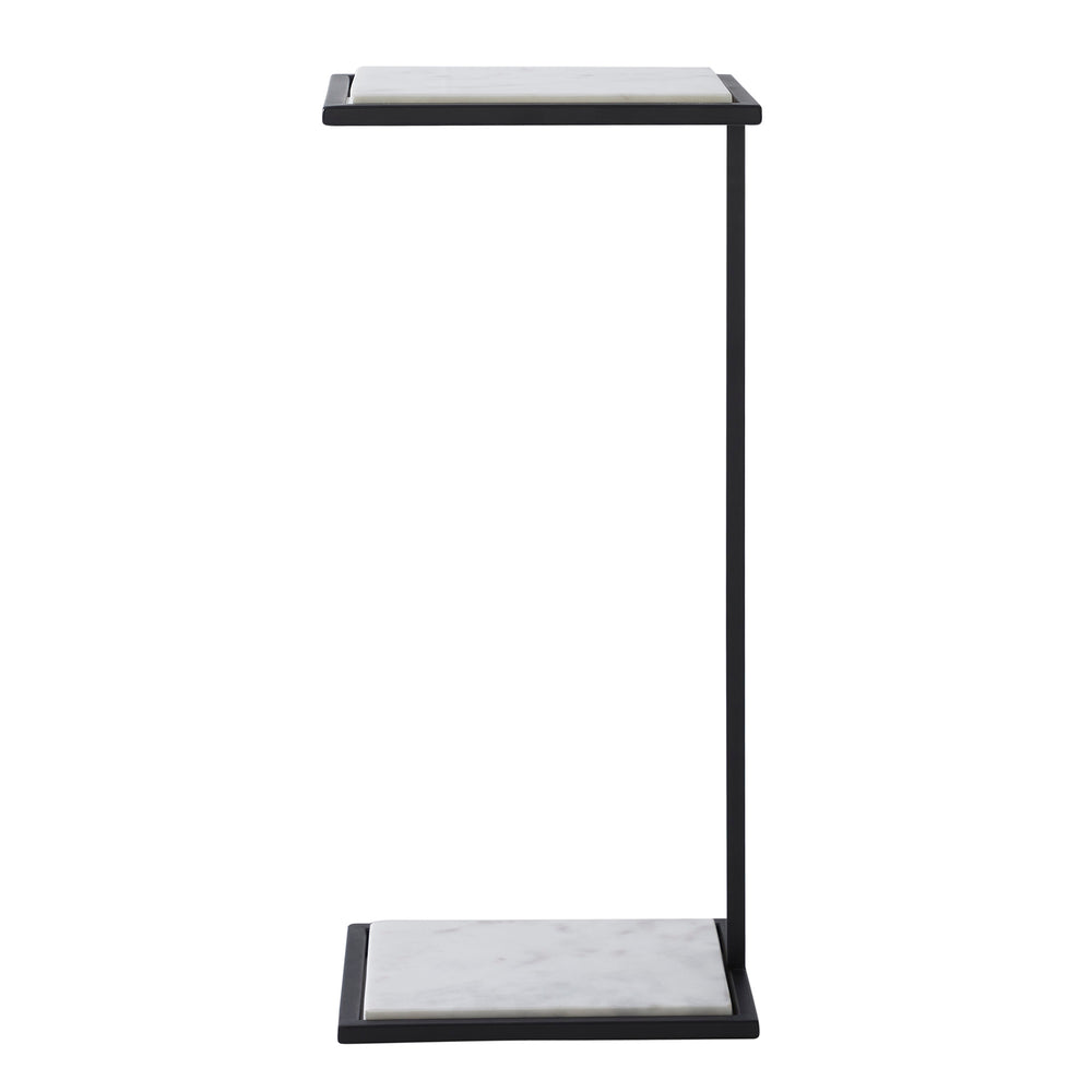 Danica Indoor Steel Table, Matte Black - Angle Image - TA458