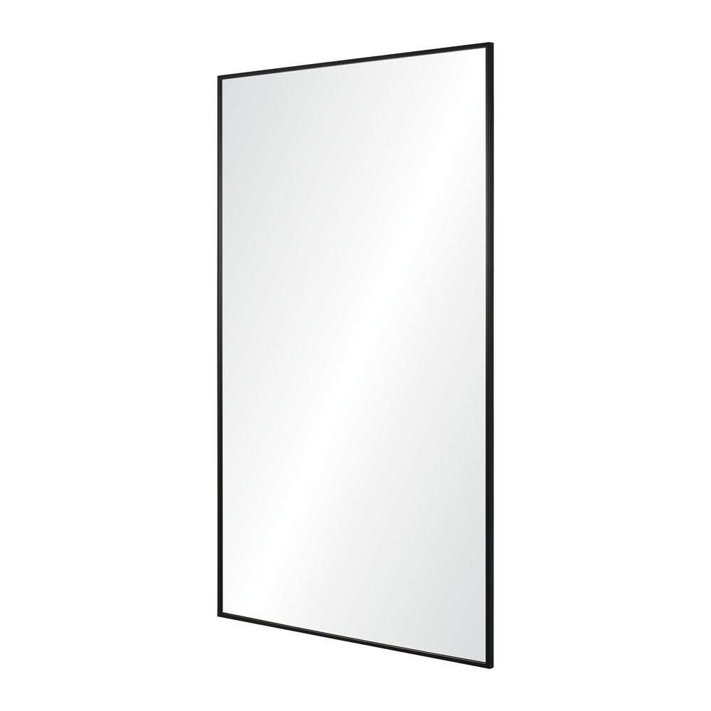 Amara 45" Tall Rectangle Wall Mirror, Black - Angle Image - MT2548