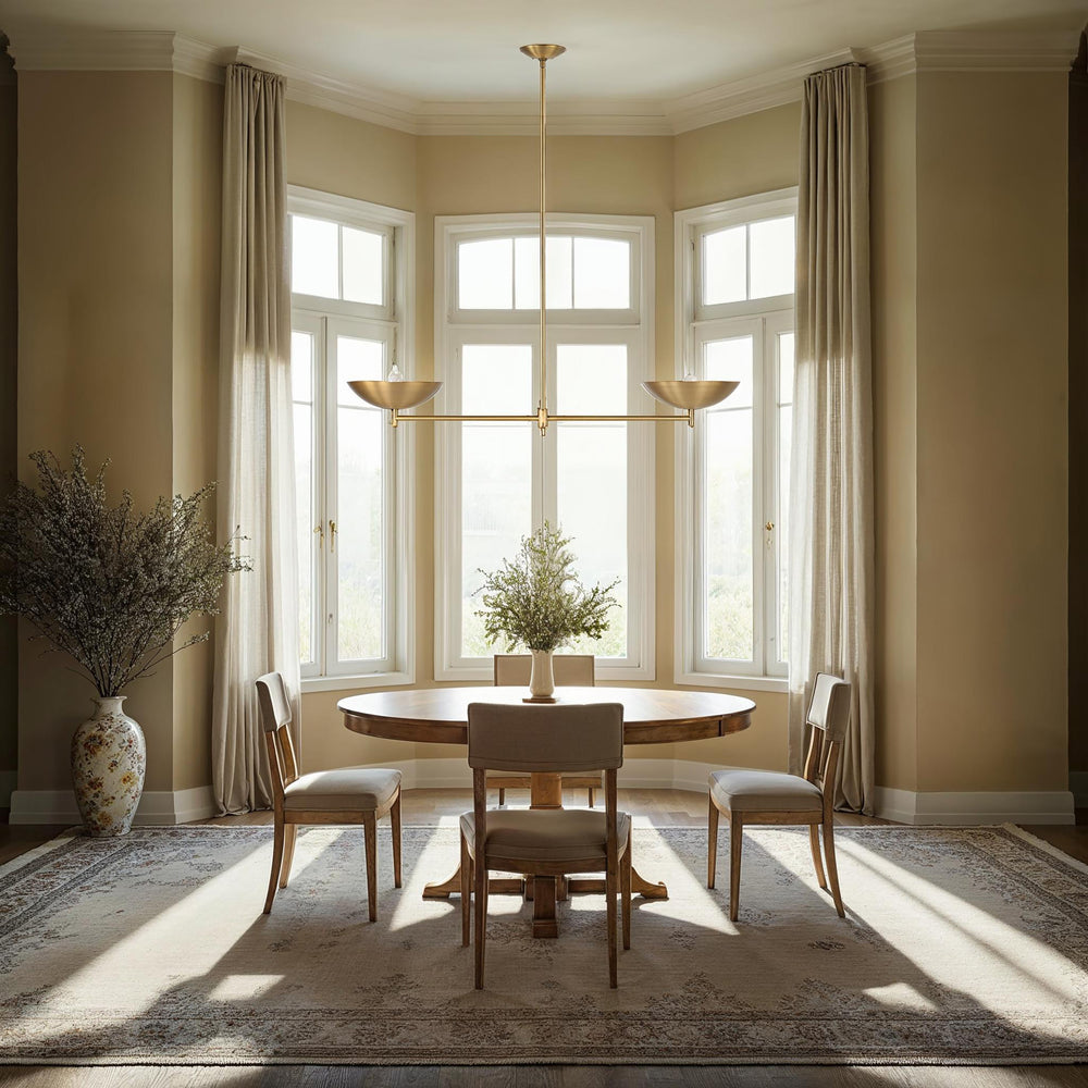 Waxlow 64.5" Height Ceiling Fixture, Plated Dark Antique Brushed Brass - Lifestyle Image - LPC4491
