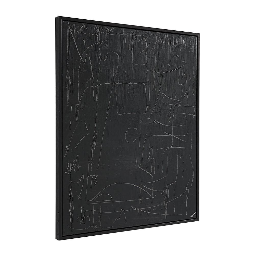 Haiku 40" Wide Canvas Art, Black - Angle Image - OL2129