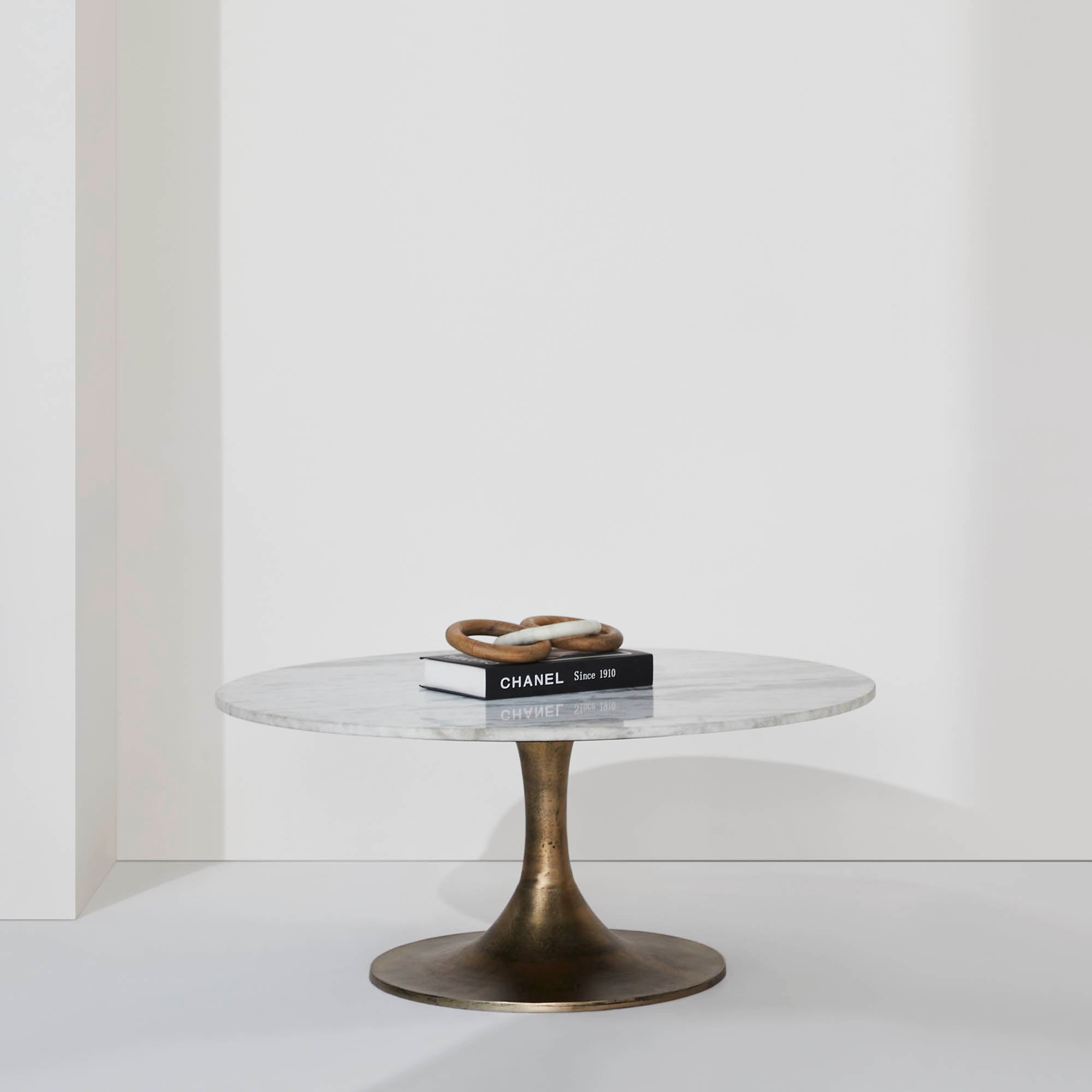 Lovisa Indoor Aluminum Table, Antique Brass - Lifestyle Image - TA456