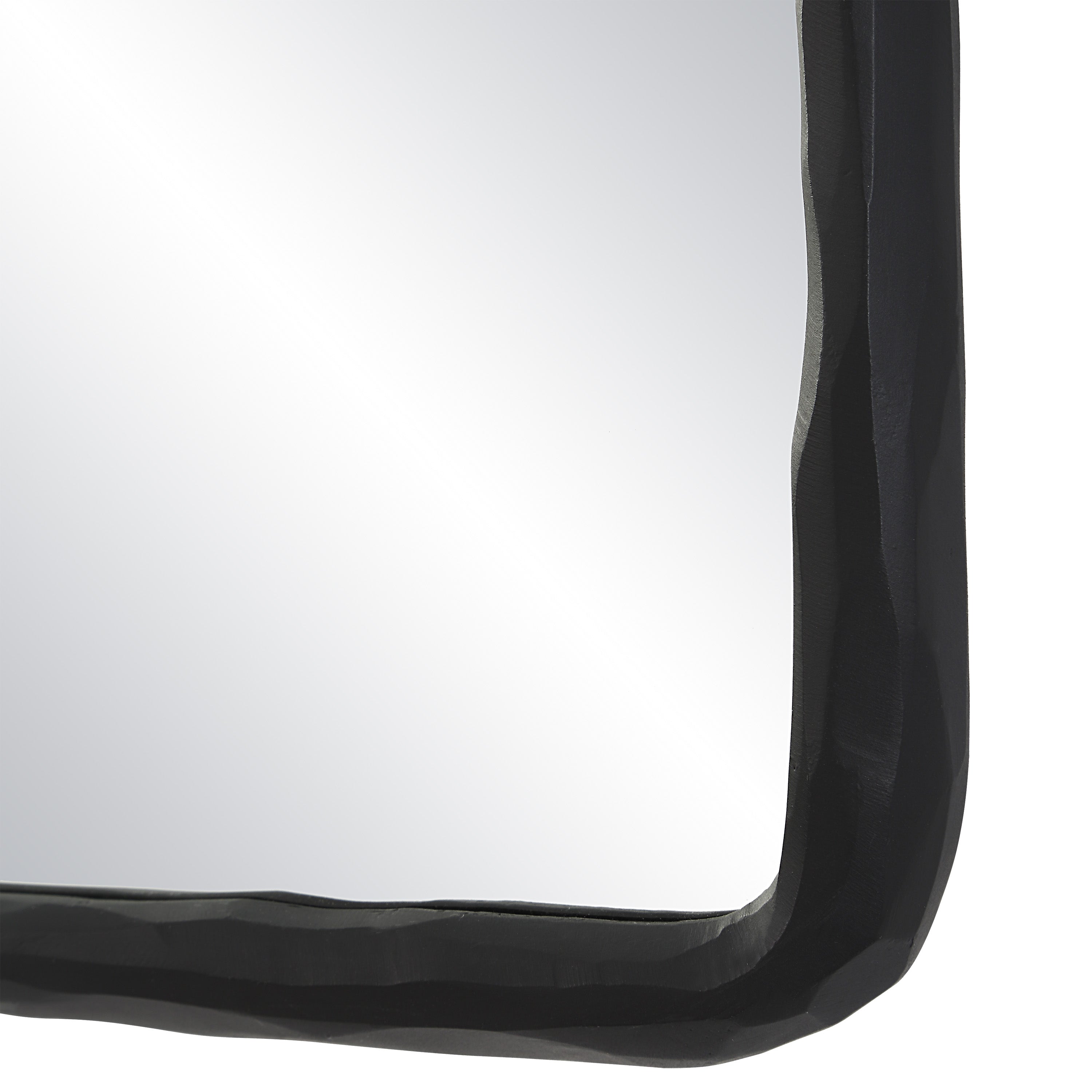 Jorah 36" Tall Rectangle Wall Mirror, Black - Detail Image - MT2674