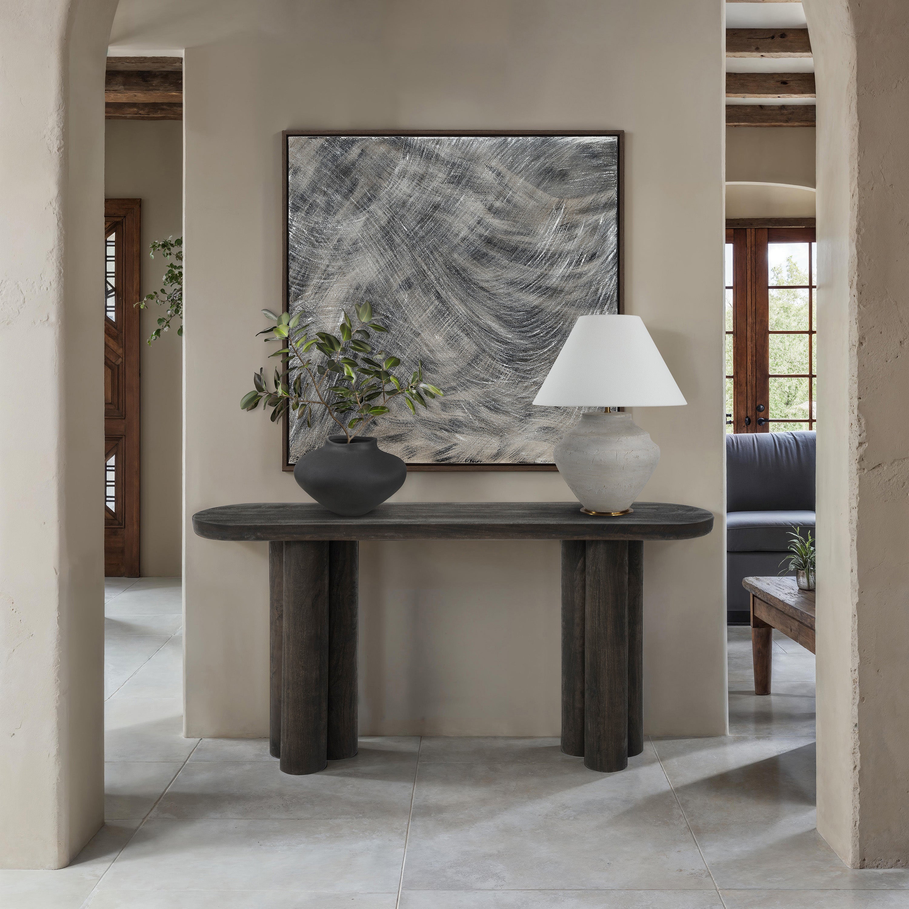 Valongo 14.0" Height Console Table - White Label Lifestyle Image - TA541