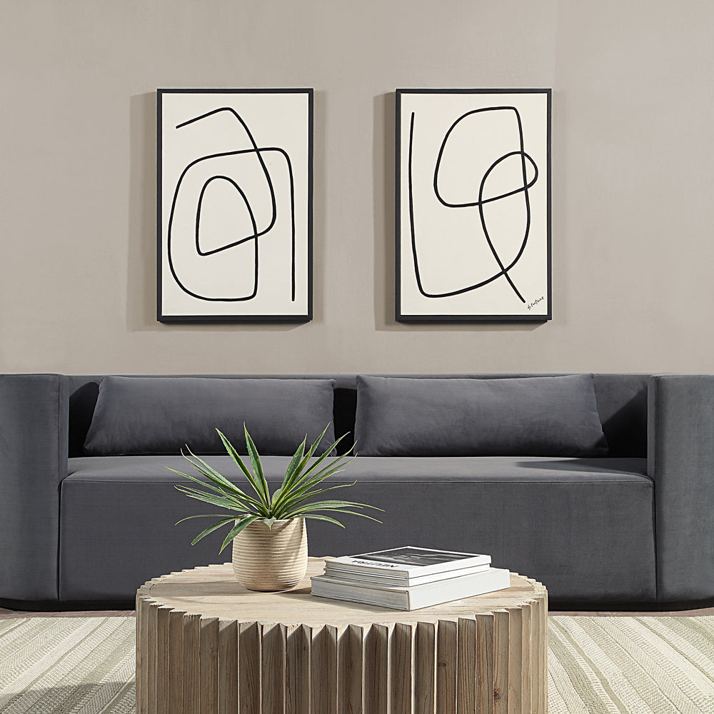 Moreau 24" Wide Canvas Art with Wood Frame, Painted Black - Lifestyle Image - OL2149