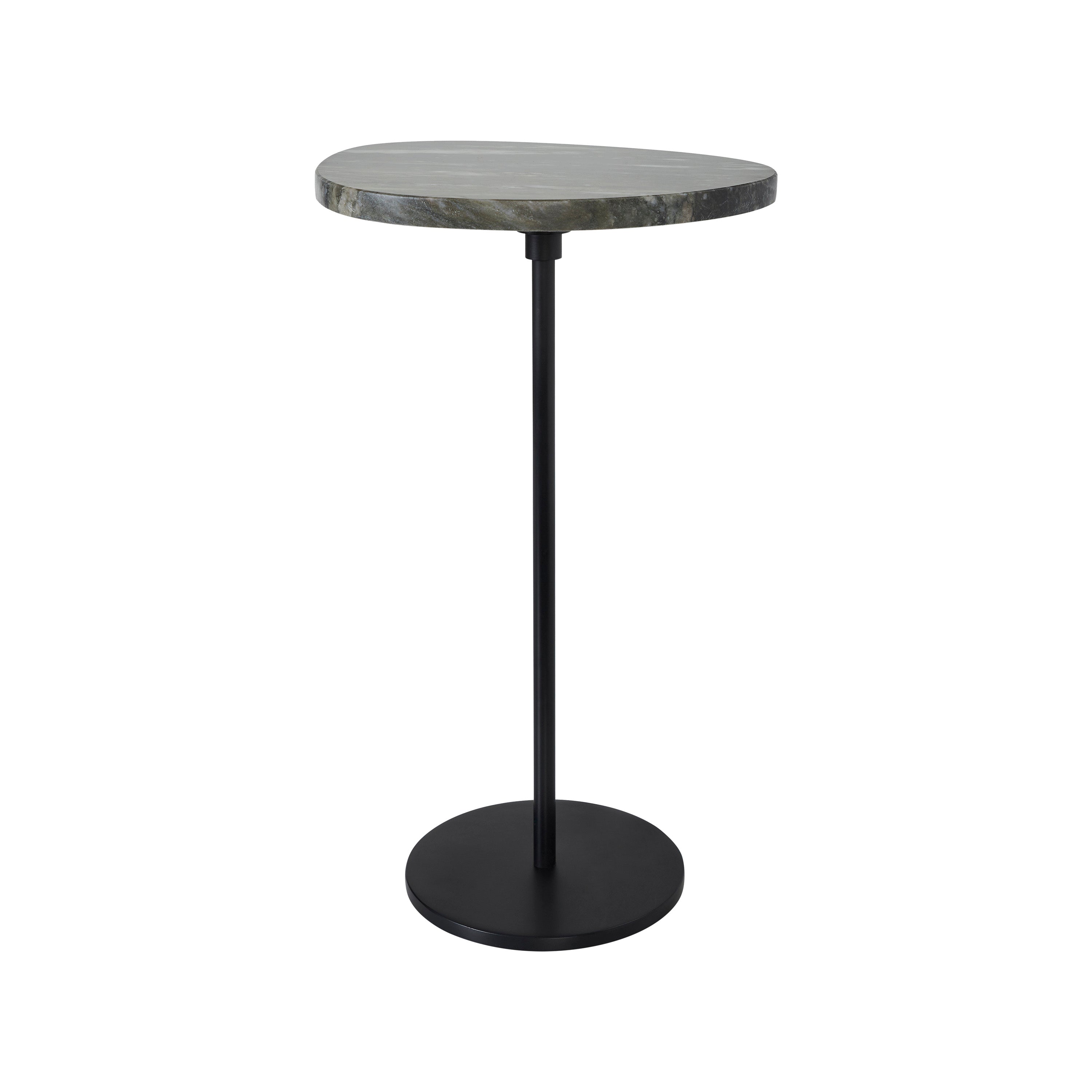 Adeline Indoor Iron Side Table, Black - Angle Image - TA505