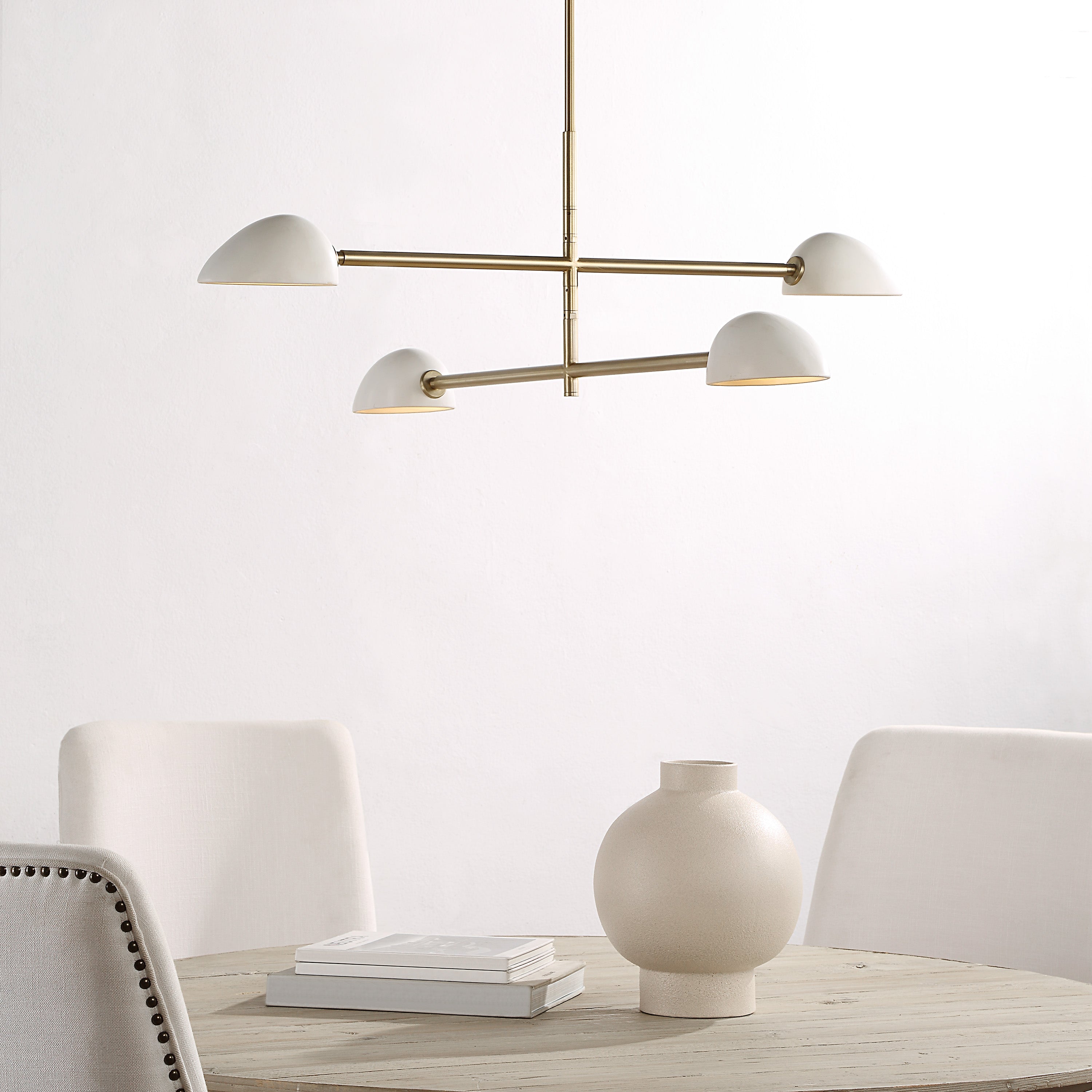 Tulla 40" Wide 4-Light Chandelier, Champagne - Lifestyle Image - LPC4473
