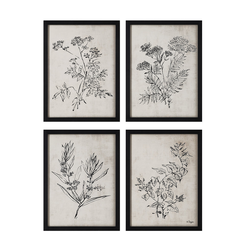 Basset 18" Wide Wall Art with Wood Frame, Painted Black - Main Image - PA0041