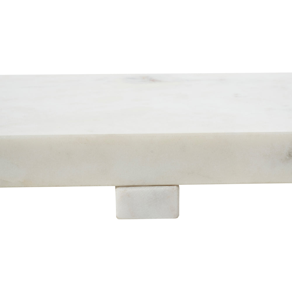 Inka Indoor Marble Tray, White - Detail Image - STA775