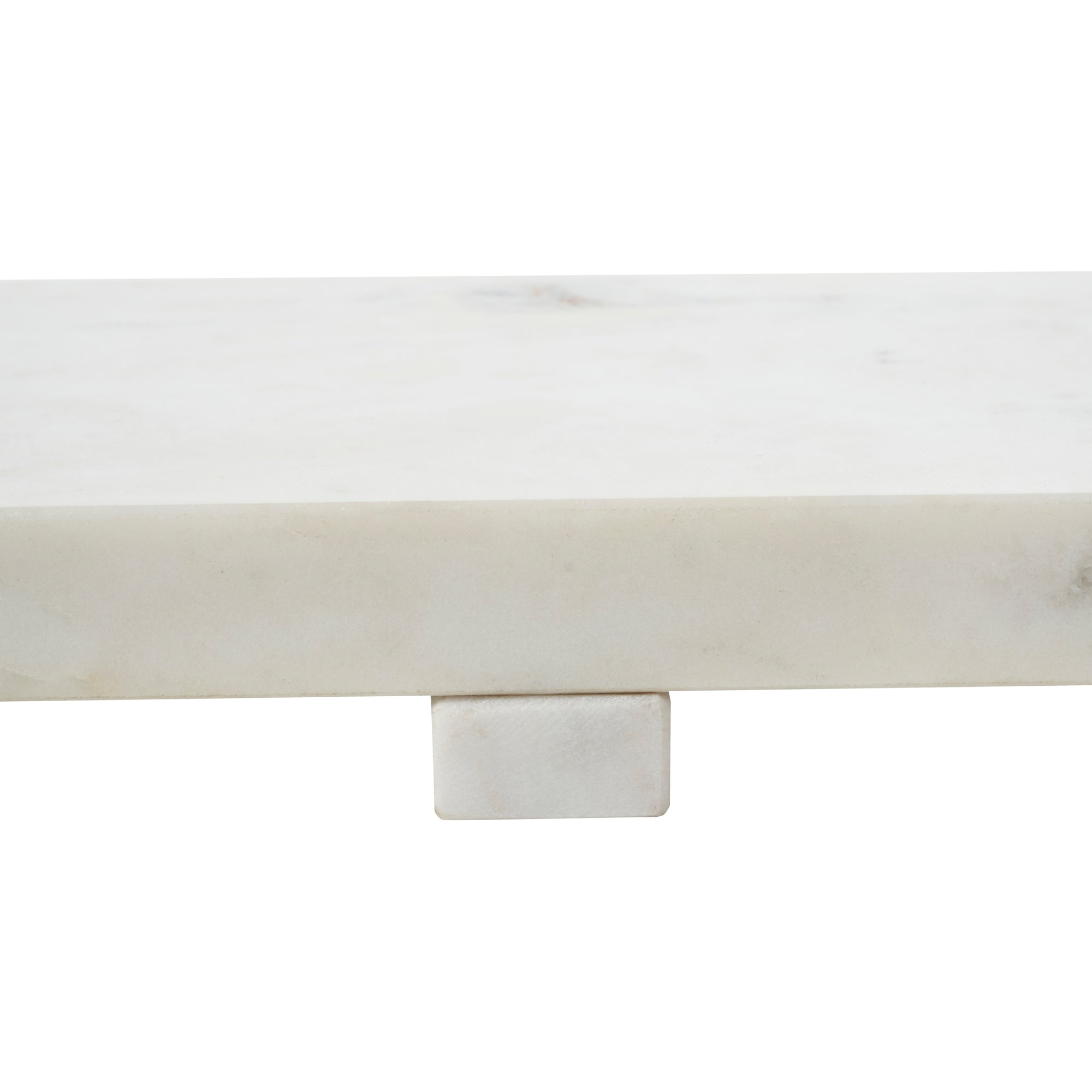 Inka Indoor Marble Tray, White - Detail Image - STA775