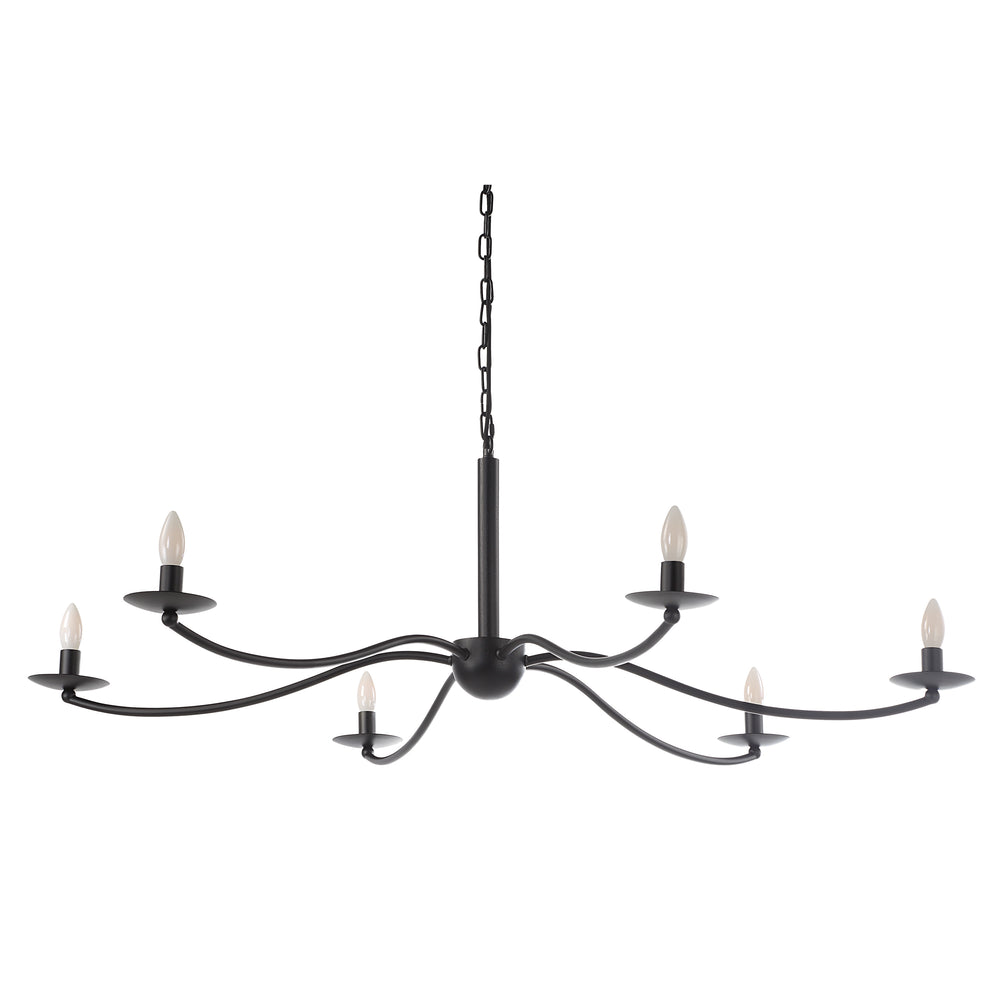 Landen 75.75" Height Ceiling Fixture, Powder Coated Matte Black - Additional Image 2 - LPC4495