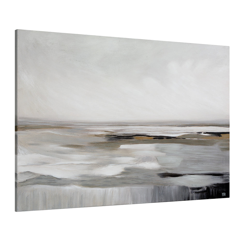Arnar 40" H x 60" W Canvas Art, Grey - Angle Image - OL2189