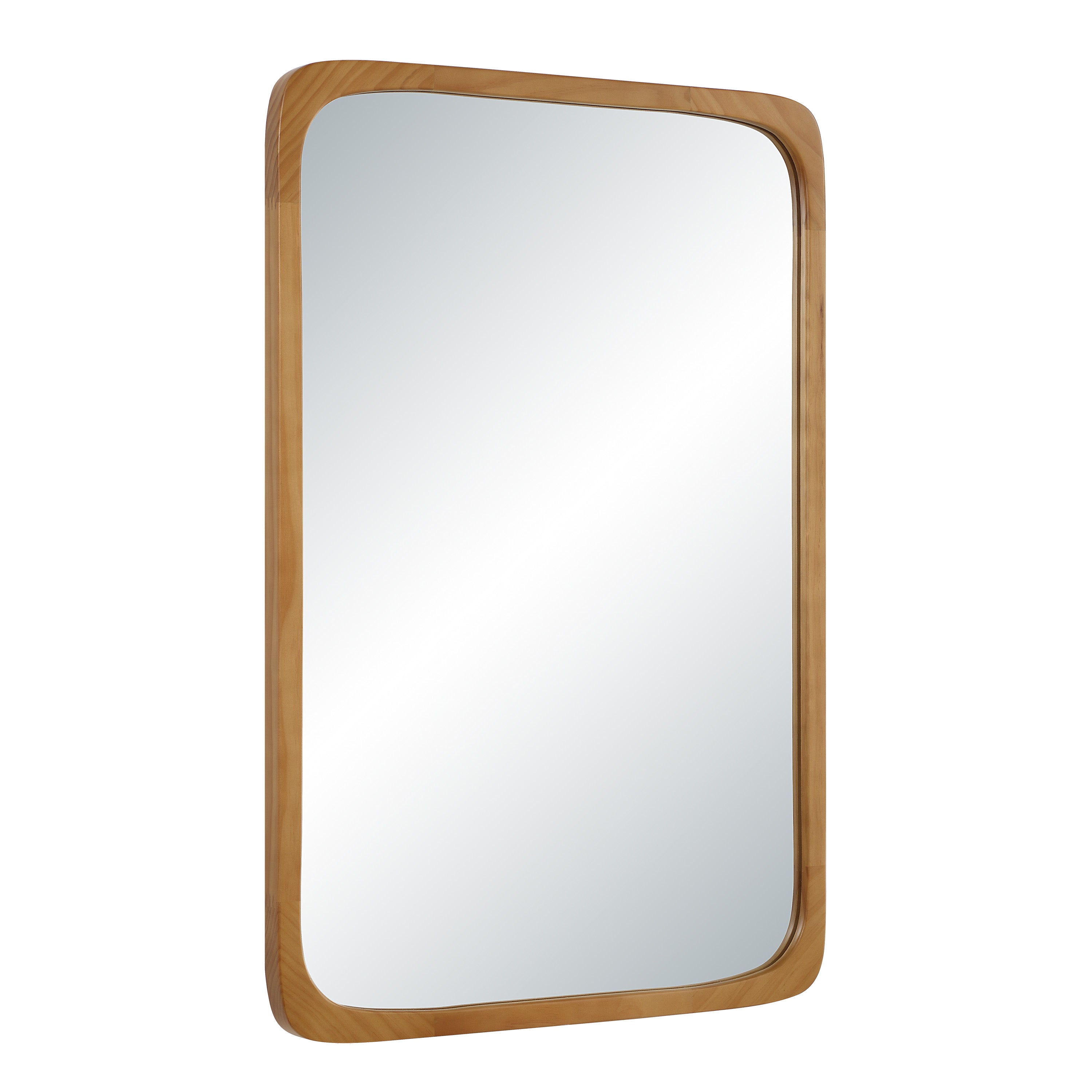 Scisto 36" H x 24" W Wall Mirror, Beige - Angle Image - MT2755
