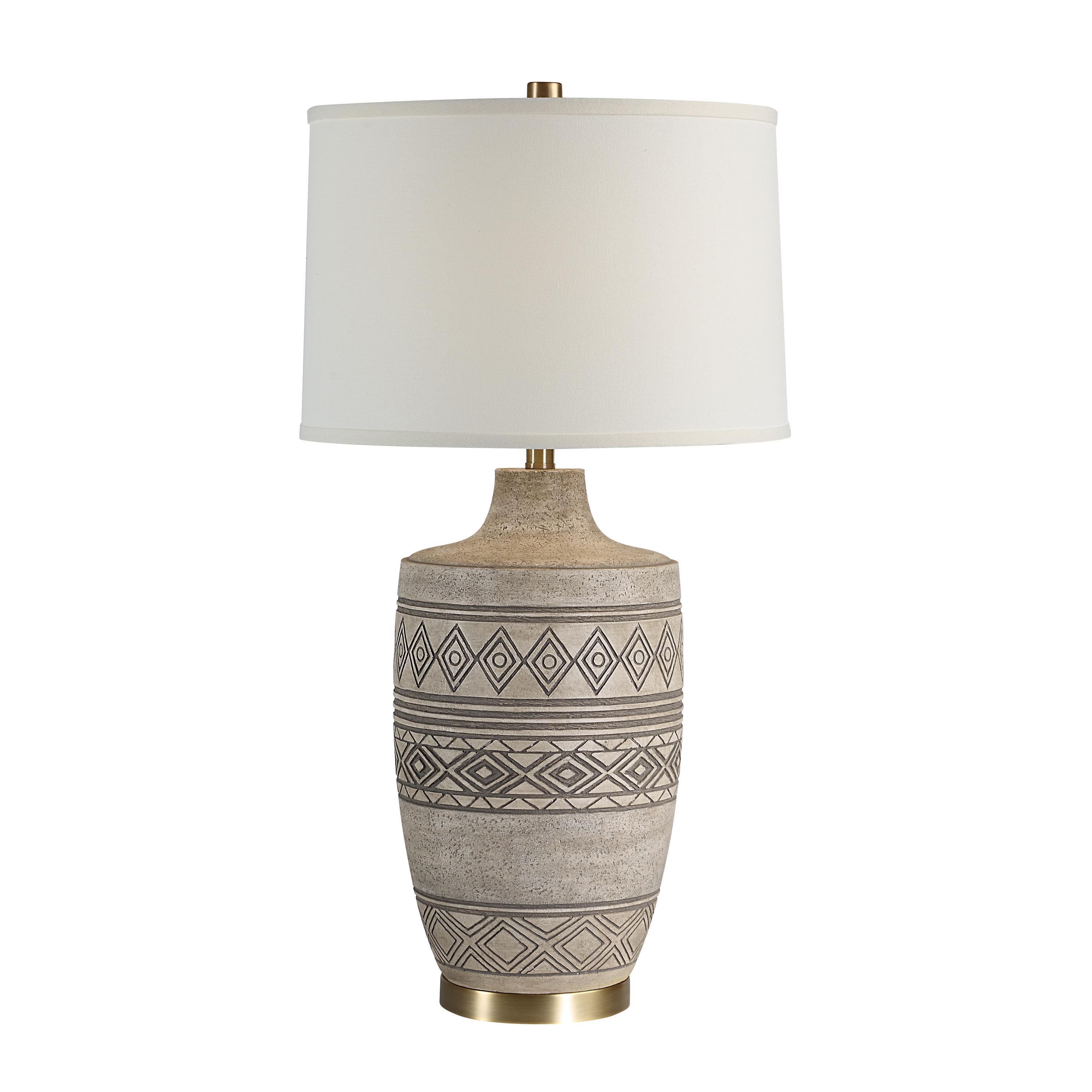Charlize 30.5" Height Table Lamp, Cream - Angle Image - LPT1327