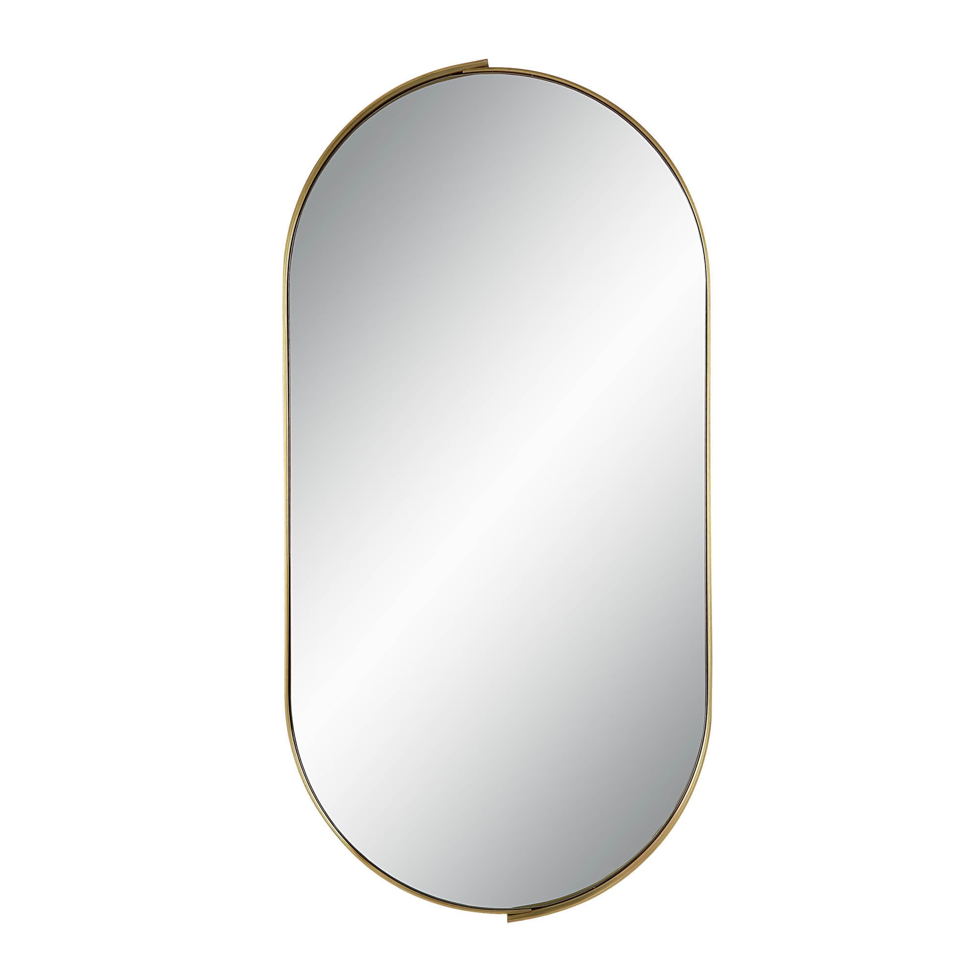 Aleah 40" Tall Oval Wall Mirror, Yellow - Main Image - MT2537