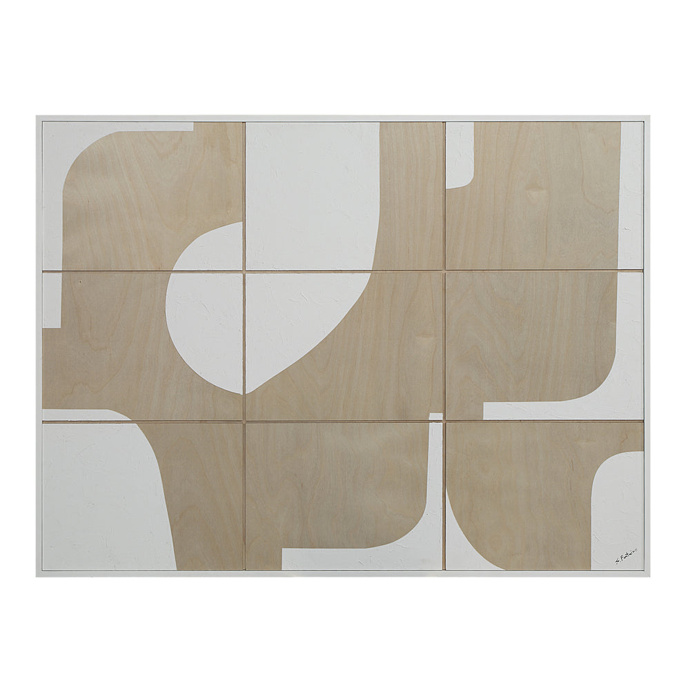 Erula 48" Wide Wall Art, Matte White - Main Image - W6758