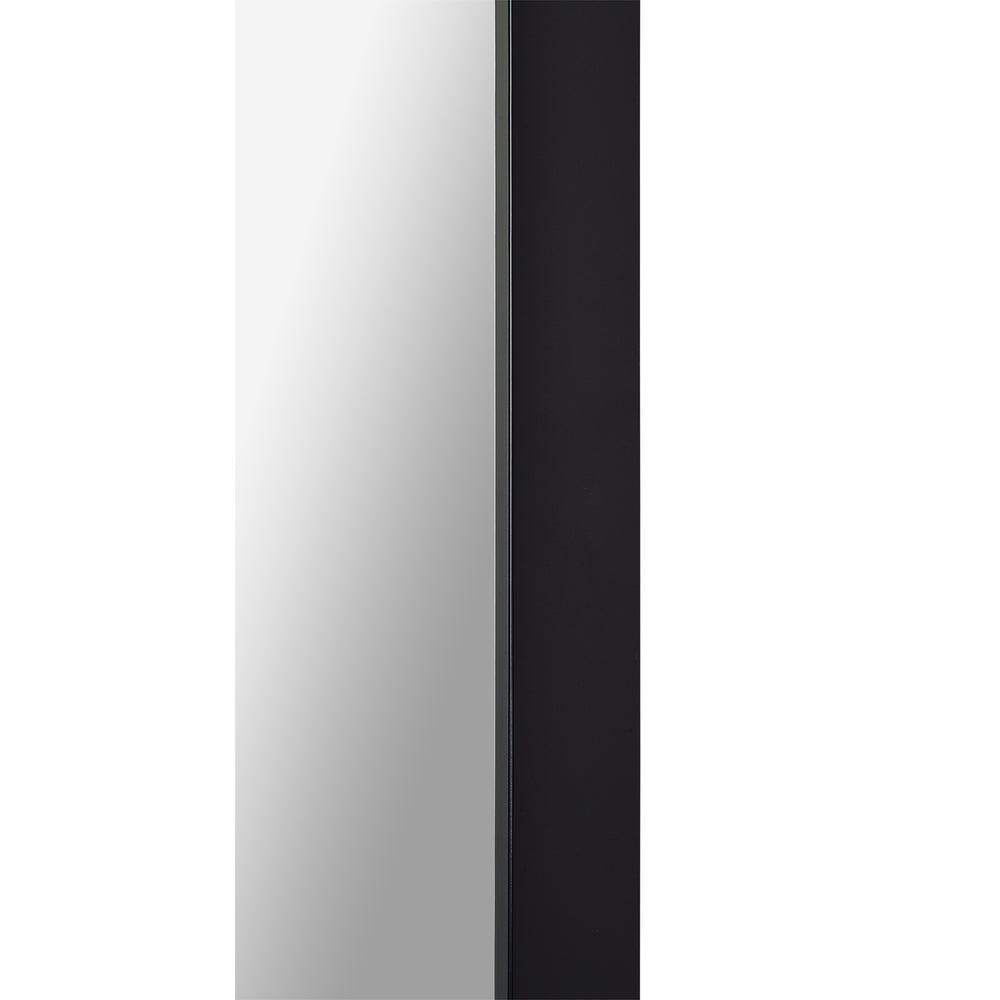 Delacorte 80" Tall Rectangle Wall Mirror, Black - Additional Image 2 - MT2403