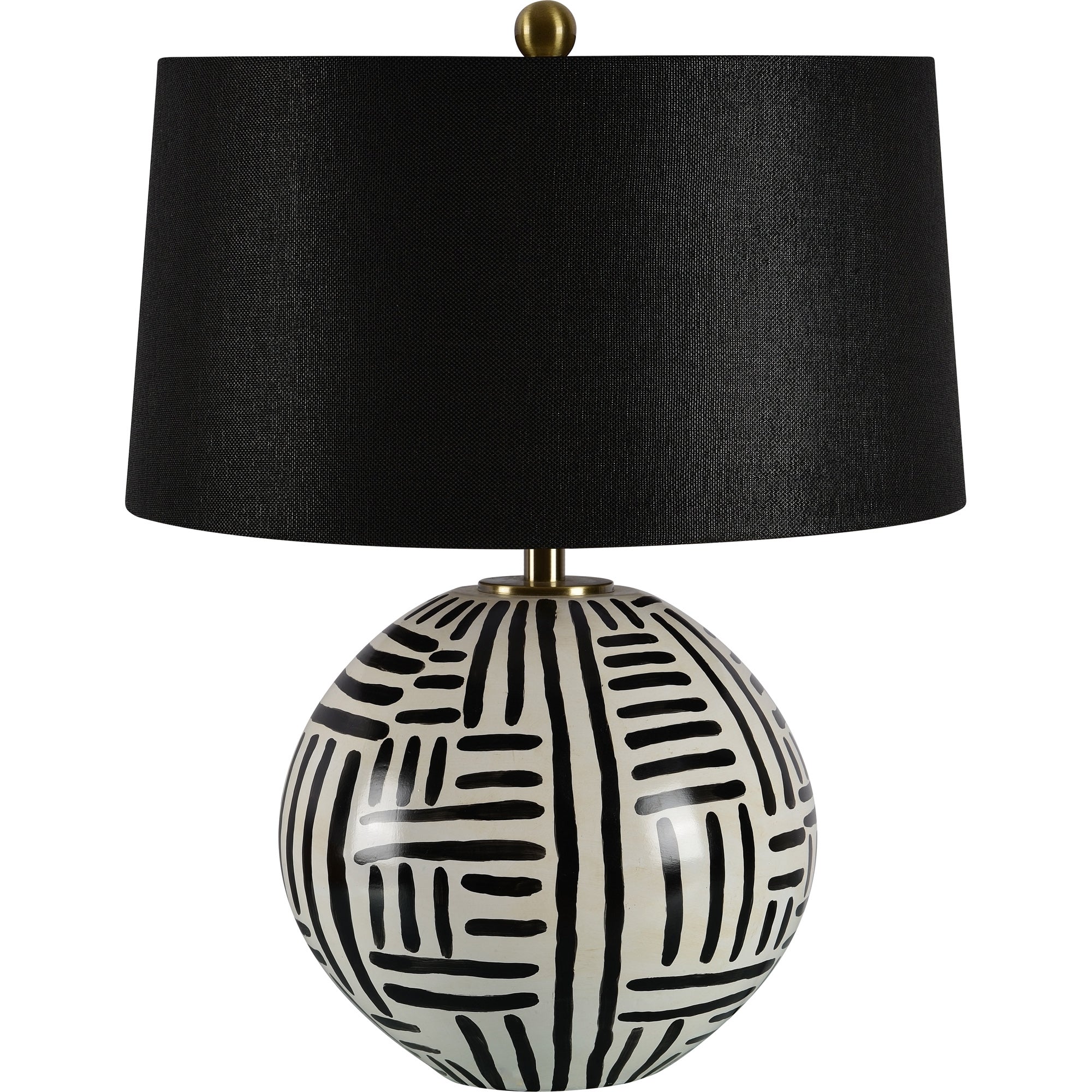Milka 24.5" Length Table Lamp, Cream and Black - Additional Image 2 - LPT1160