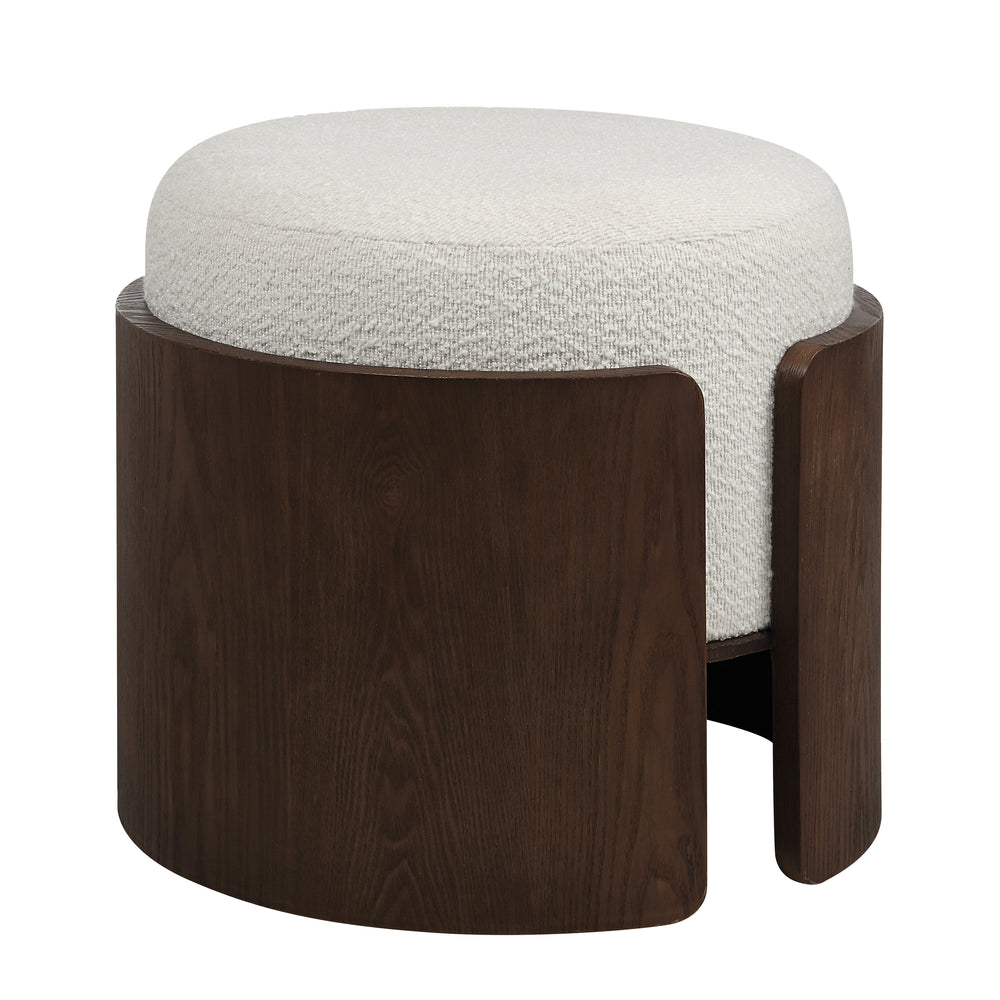 Capsula 18.0" Height Ottoman, Brown - Angle Image - CHA112