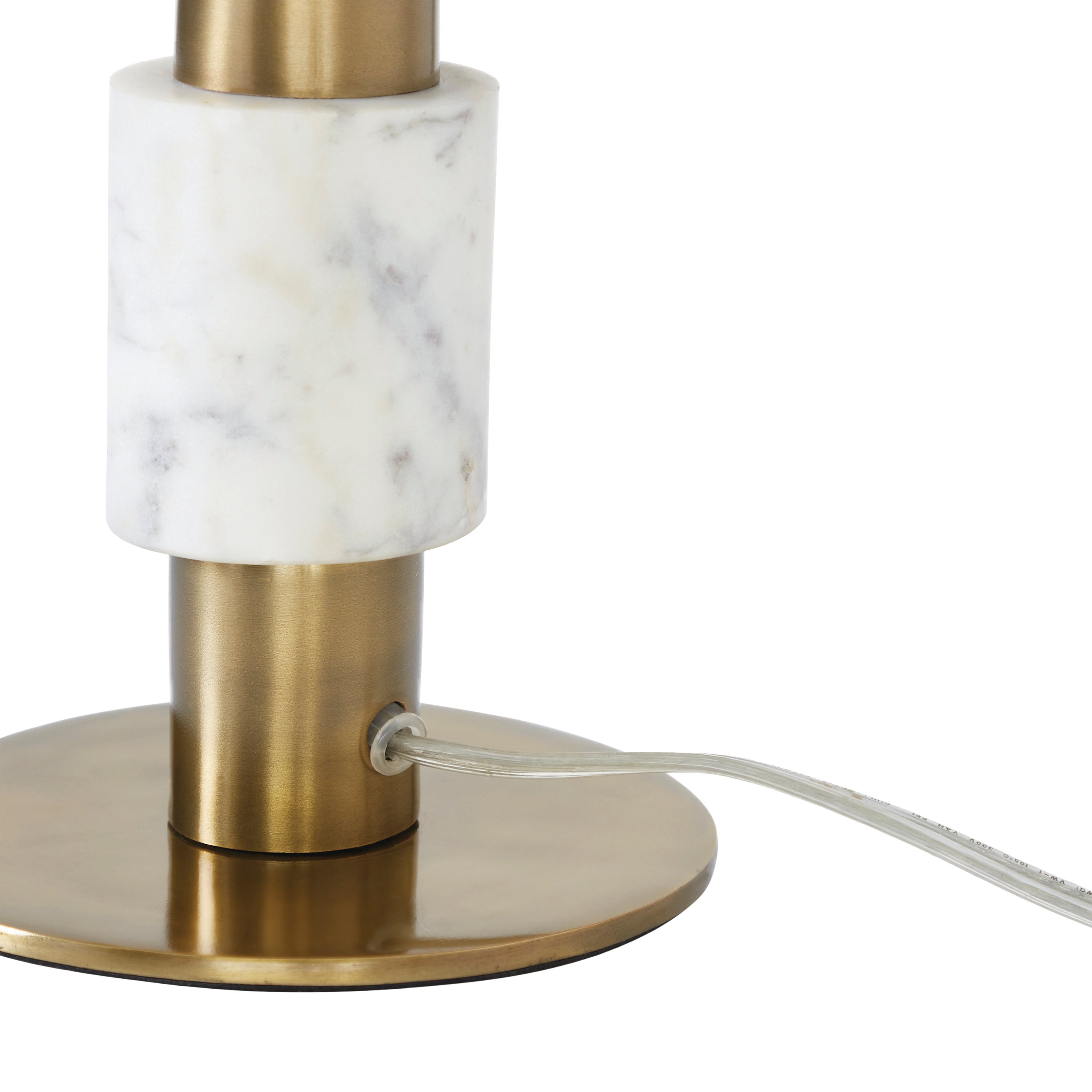 Pirot 27" Tall Antique Brushed Brass Iron Table Lamp with Tapered Linen Shade - Additional Image 4 - LPT1213