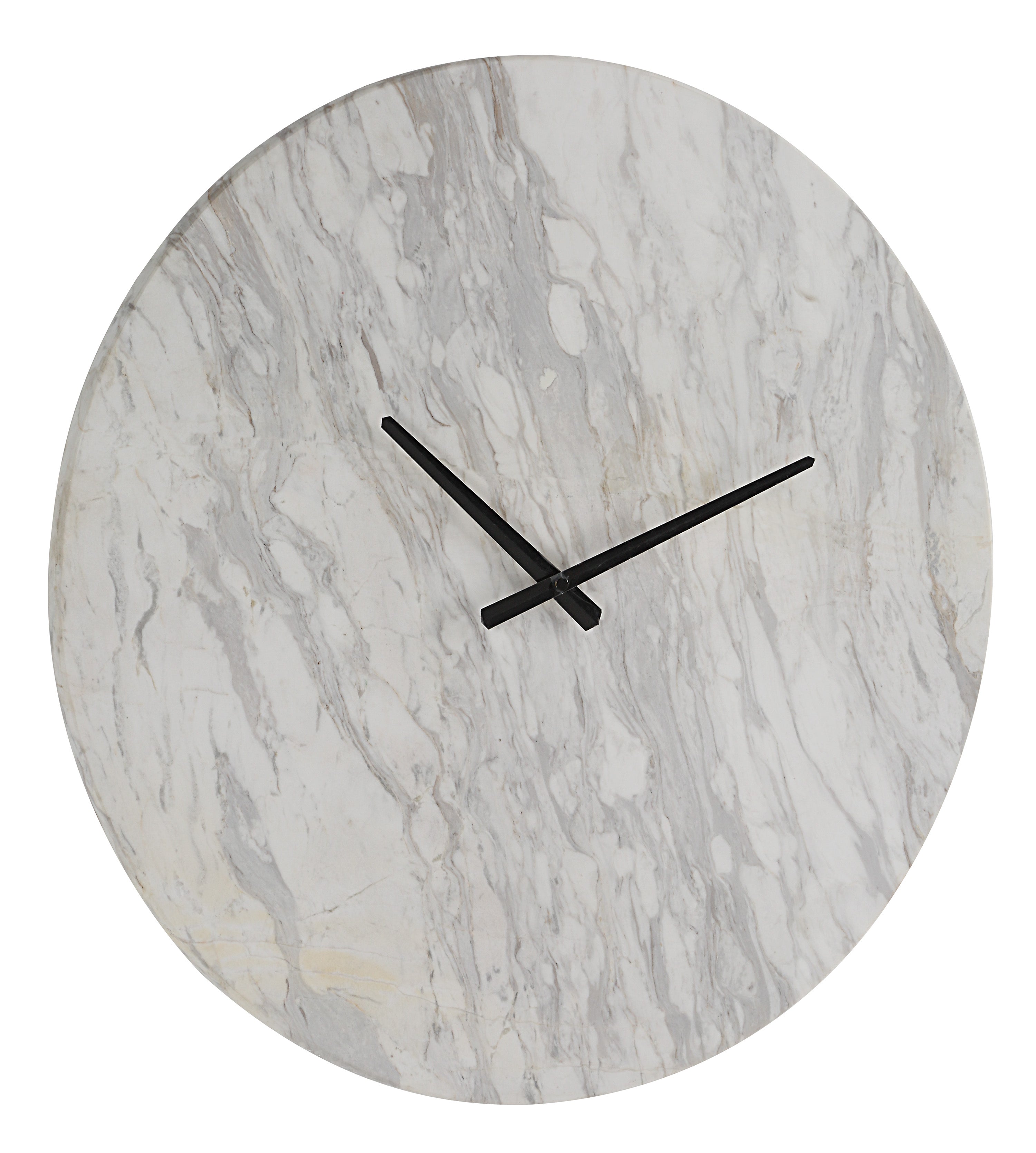 Dayton Wall Clock, Honed White - Angle Image - CL259