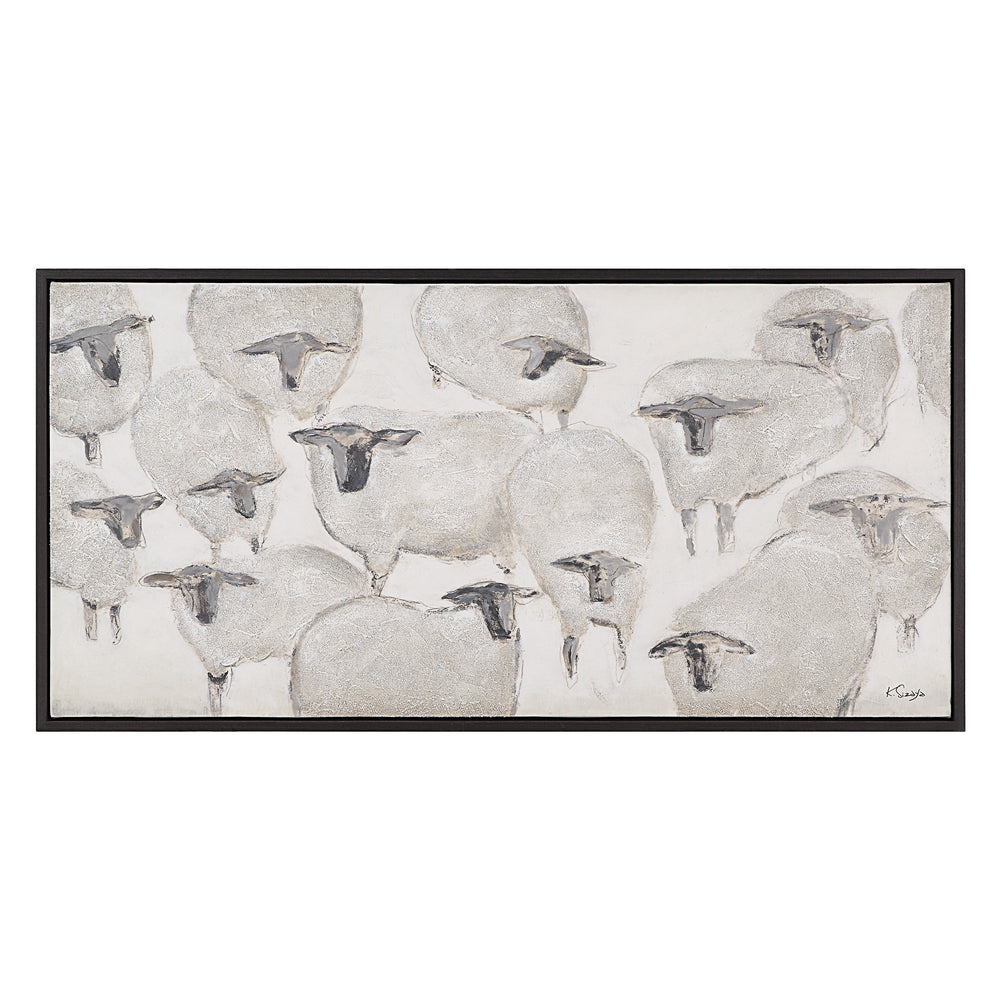 Shah 60" Wide Canvas Art with Wood Frame, Dark Grey - Main Image - OL2162