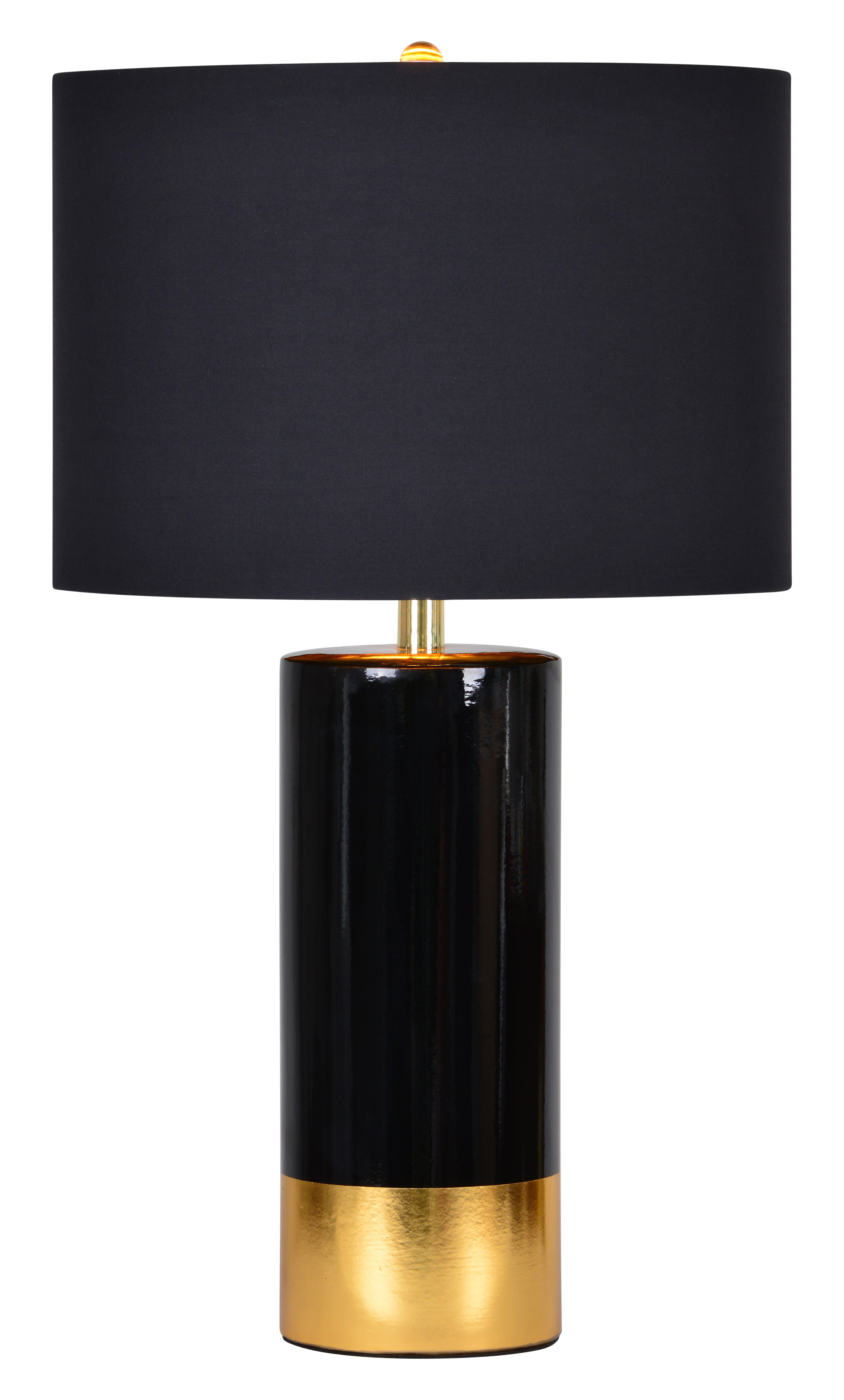 The Tuxedo 29" Length Table Lamp, Black and Gold - Main Image - LPT631