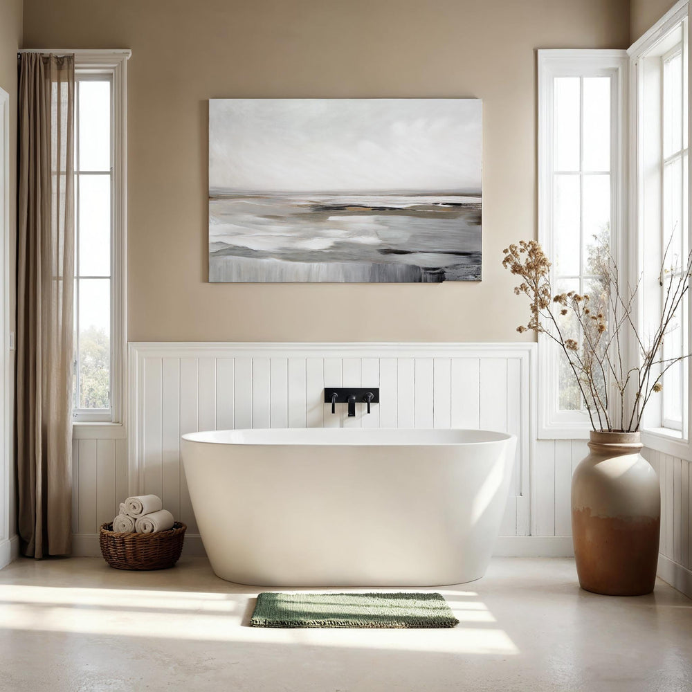 Arnar 40" H x 60" W Canvas Art, Grey - Lifestyle Image - OL2189