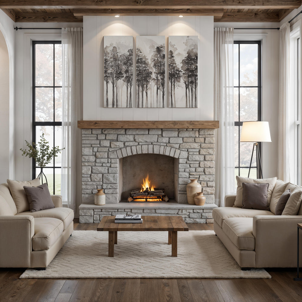 Branching Out 50" H x 20" W Canvas Art, (3 Piece Set) - Lifestyle Image - OL2191