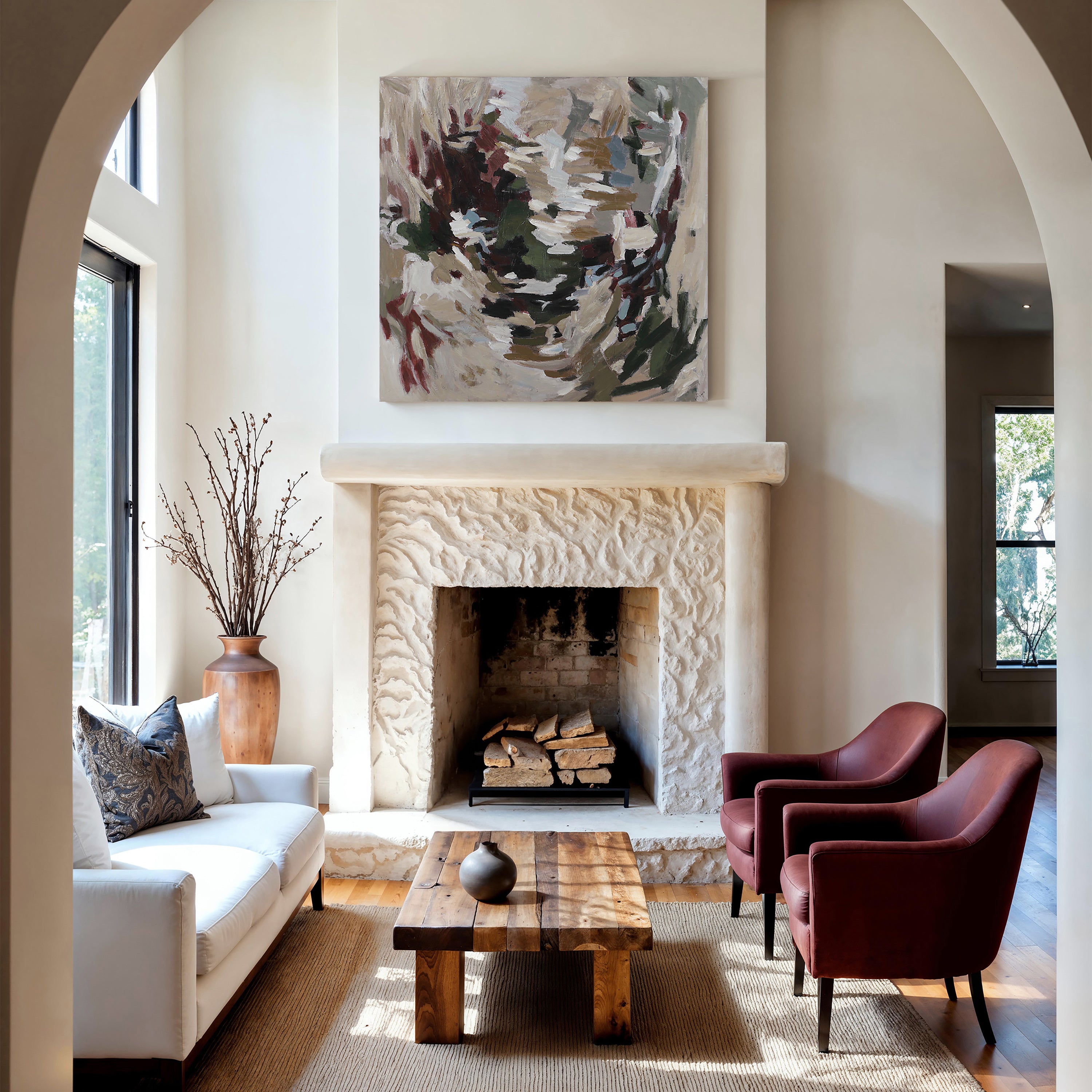 Ardesia 50" H x 50" W Canvas Art - White Label Lifestyle Image - OL2238