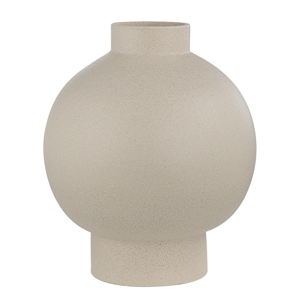Lamoureux Indoor Ceramic Vase, Textured Matte Ivory - Main Image - VAS259