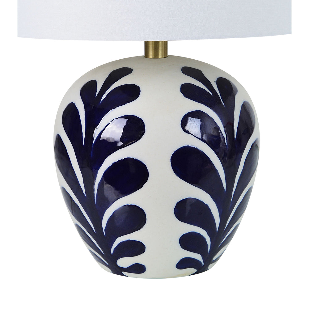 Darina 19.25" Length Table Lamp, Off-White and Navy - Detail Image - LPT1224