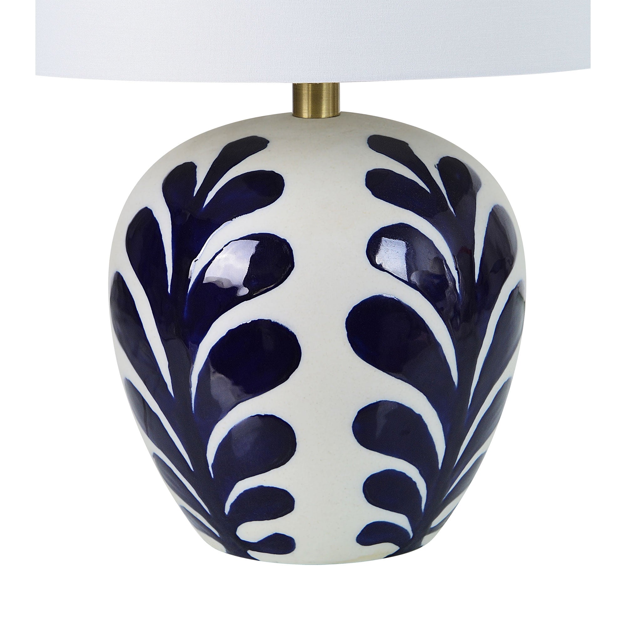 Darina 19.25" Length Table Lamp, Off-White and Navy - Detail Image - LPT1224
