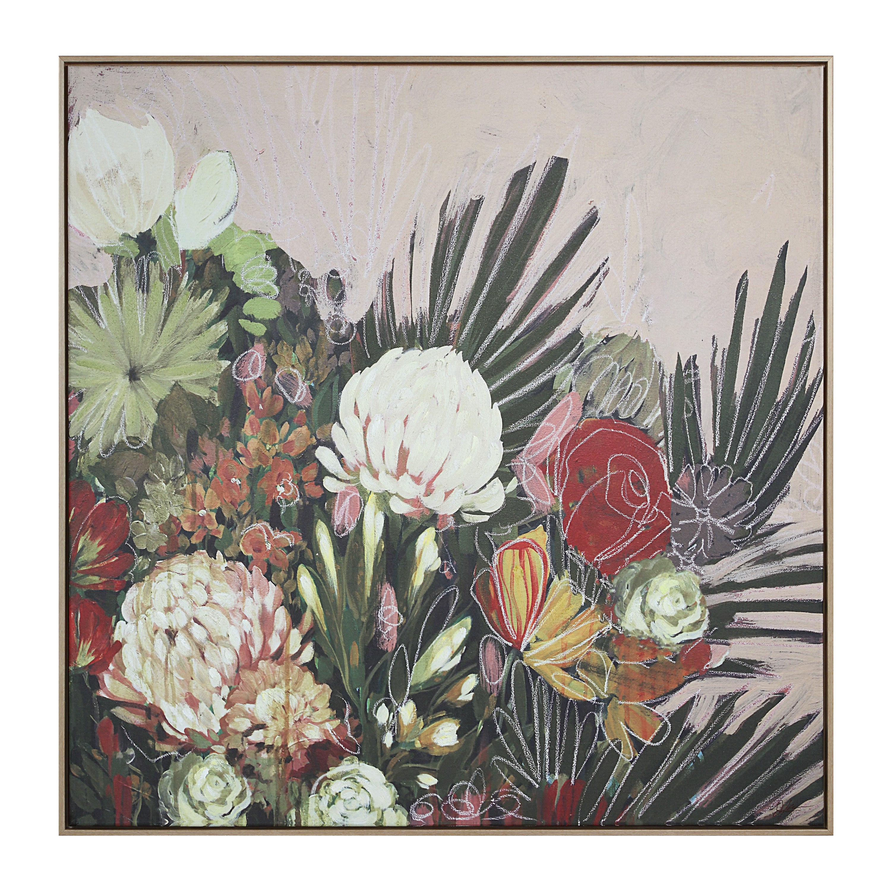 Belleza 40" H x 40" W Canvas Art, Green - Main Image - OL2216
