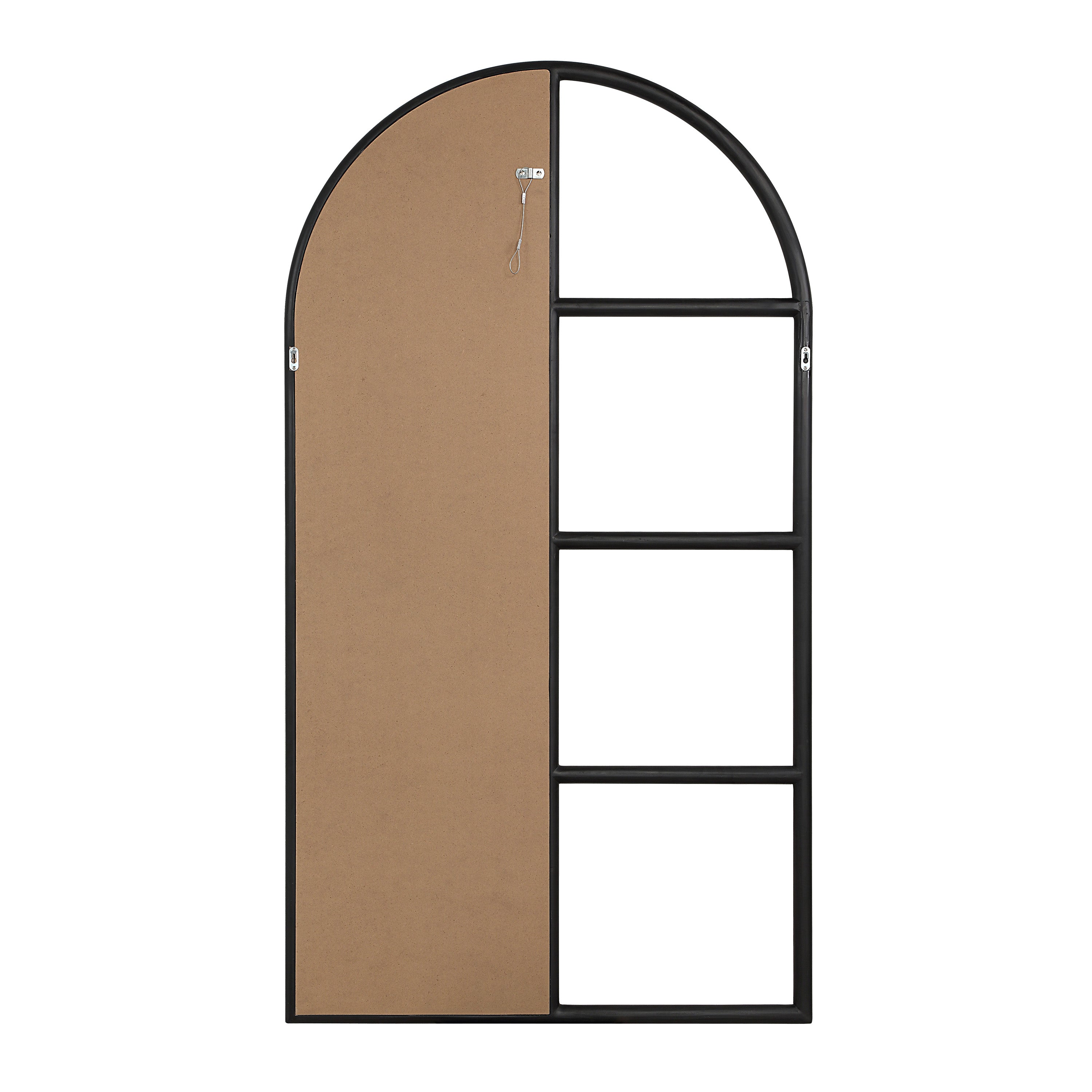 Trellis 69.75" H x 38" W Wall Mirror, Black - Backing Image - MT2553