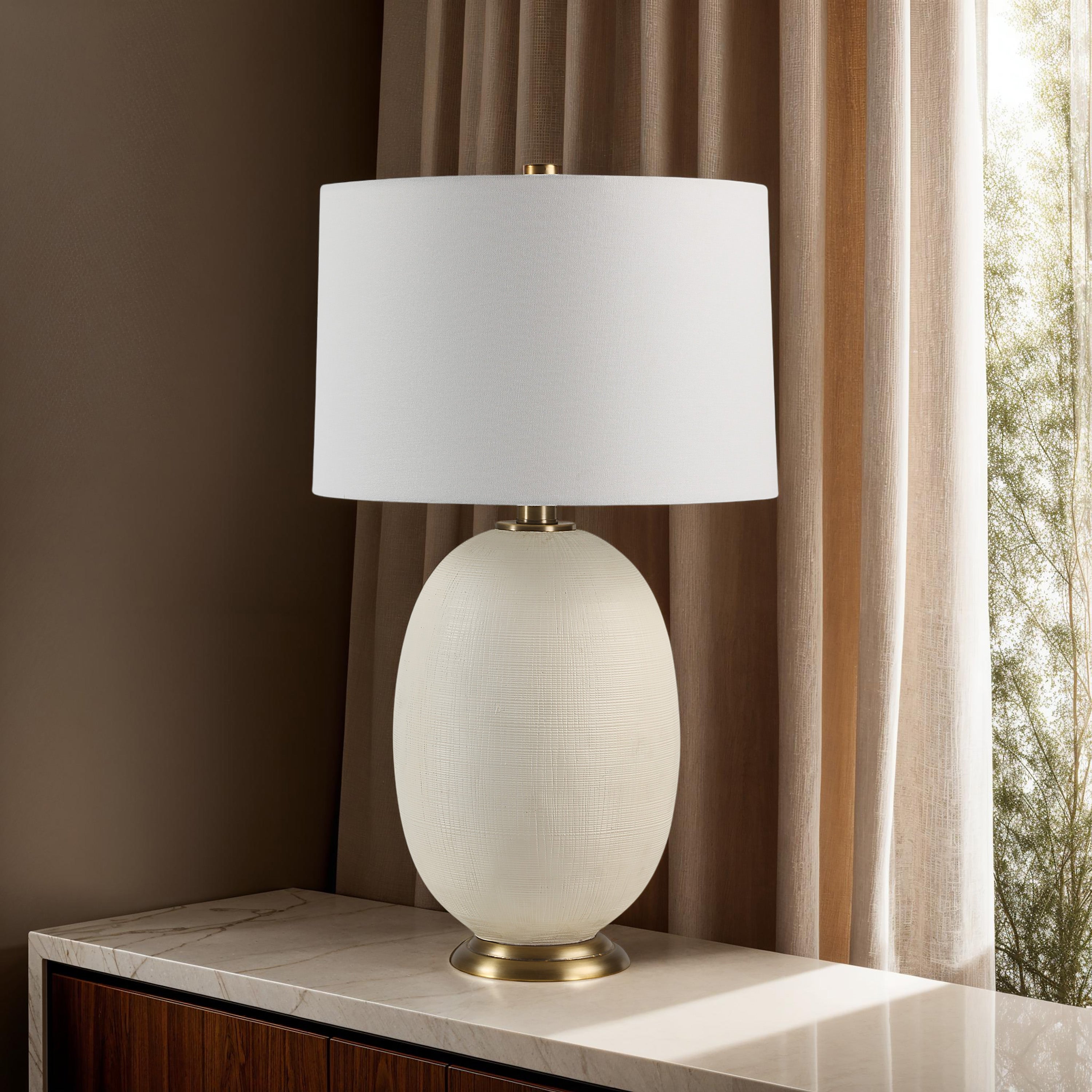 Cartagena 28.5" Height Table Lamp, White - Lifestyle Image - LPT1324