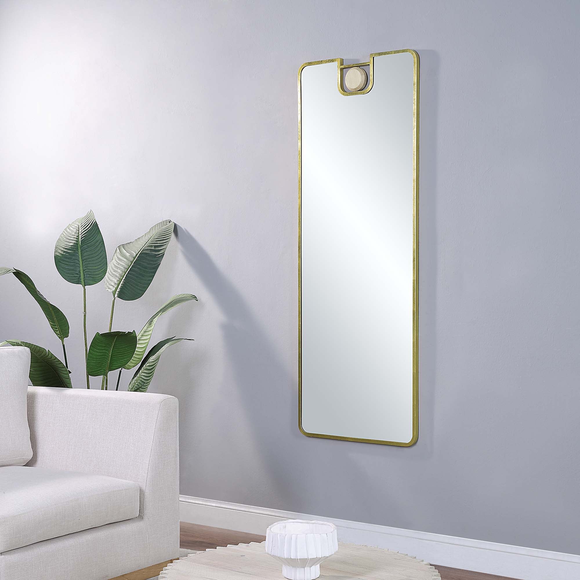 Kepler 65" Tall Rectangle Full Length Mirror, Yellow - Lifestyle Image - MT2558