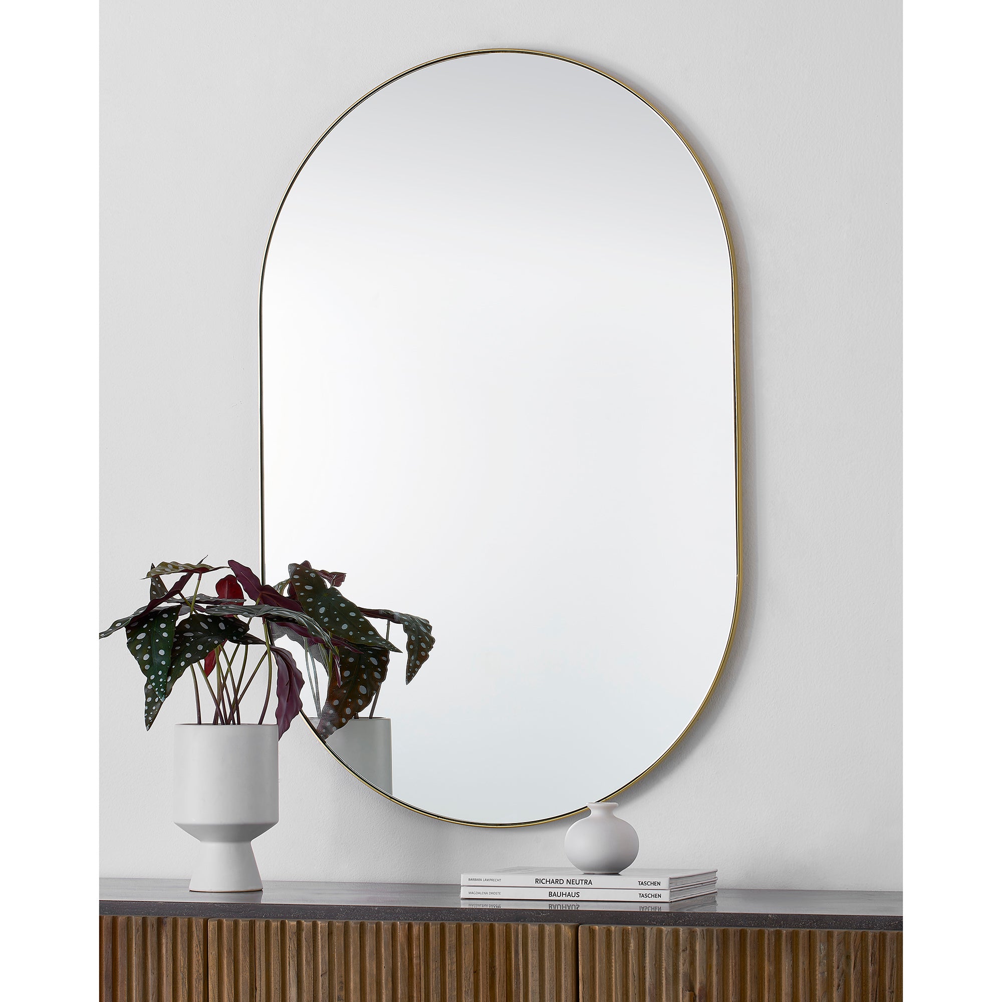 Beckah 40" Tall Oval Wall Mirror, Yellow - Additional Images - MT2526