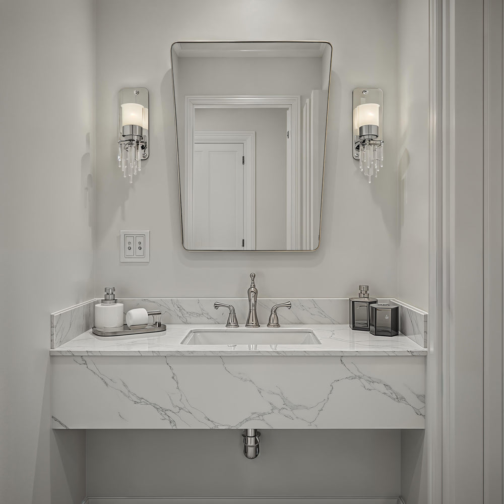 Mily 36" H x 28" W Wall Mirror, Yellow - Lifestyle Image - MT2728