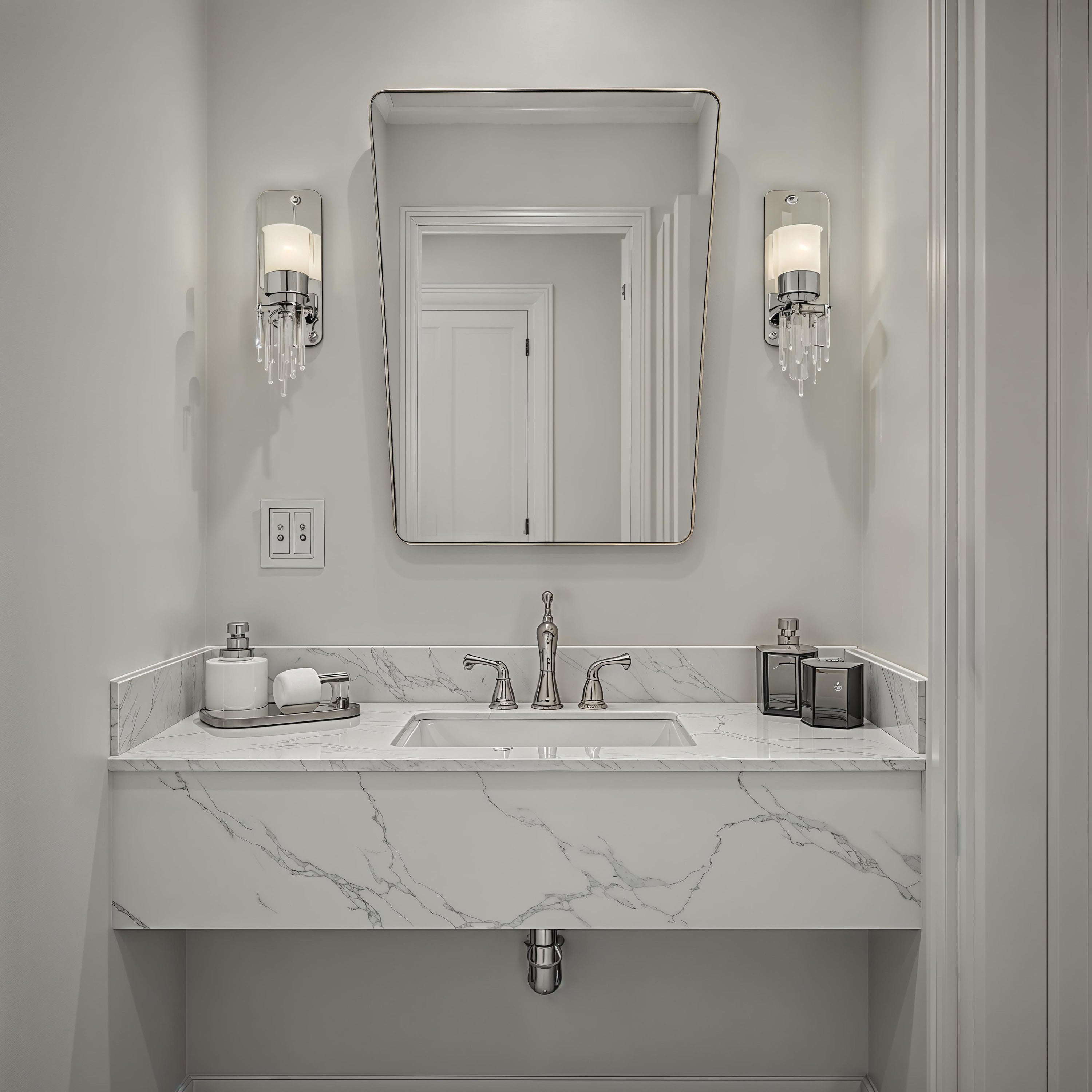 Mily 36" H x 28" W Wall Mirror, Yellow - Lifestyle Image - MT2728