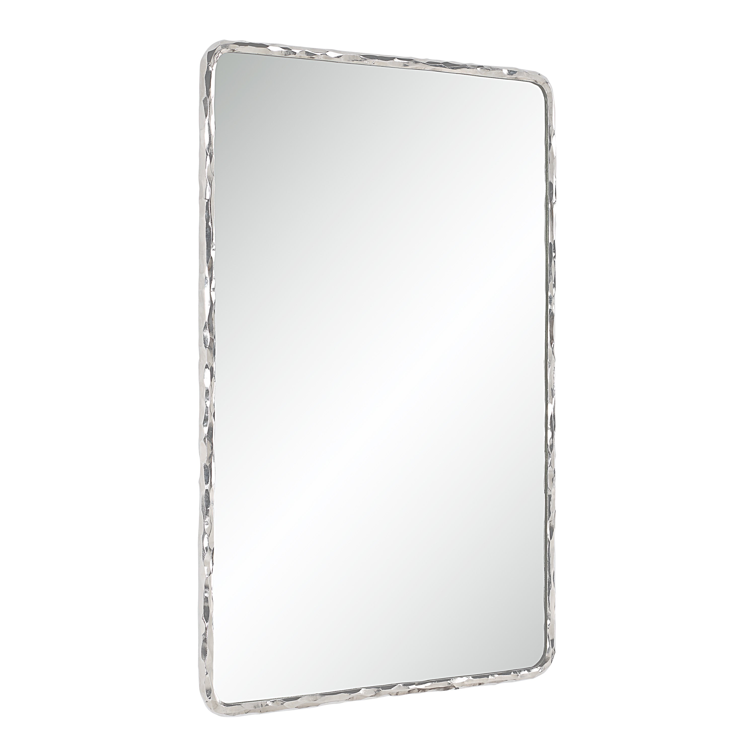 Pollonia 36" H x 24" W Wall Mirror, Grey - Angle Image - MT2694