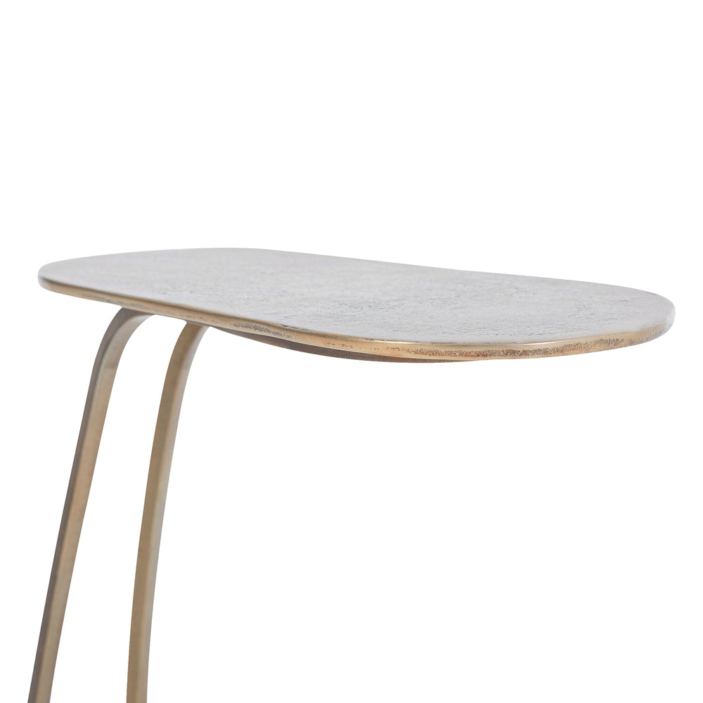 Balam Indoor Aluminum Table, Antique Brass - Detail Image - TA453