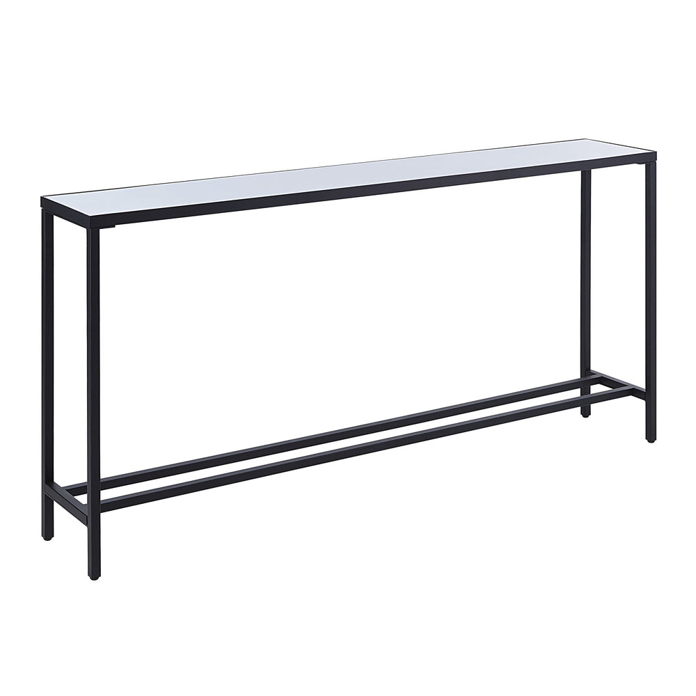 Bodin Indoor Iron Console Table, Matte Black - Angle Image - TA476