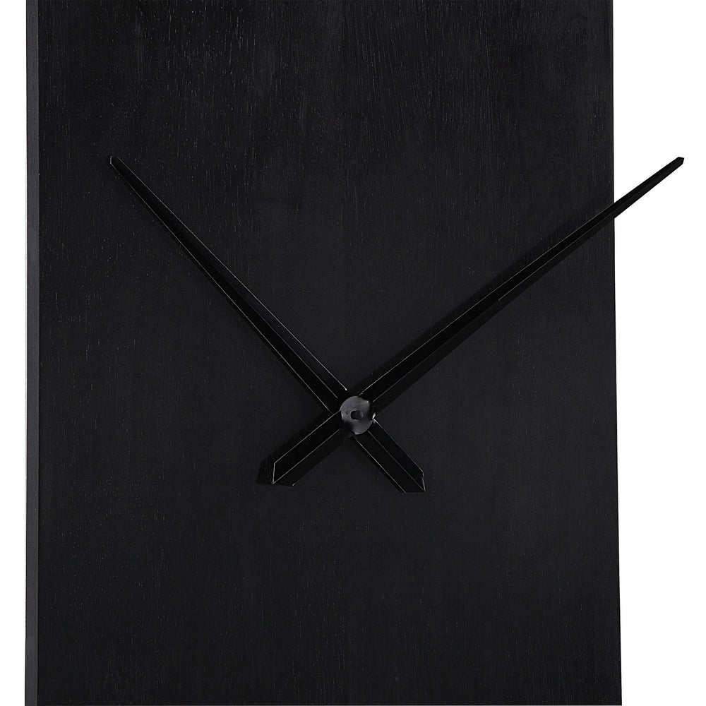 Romy Indoor Iron Wall Clock, Matte Black - Additional Image 2 - CL256