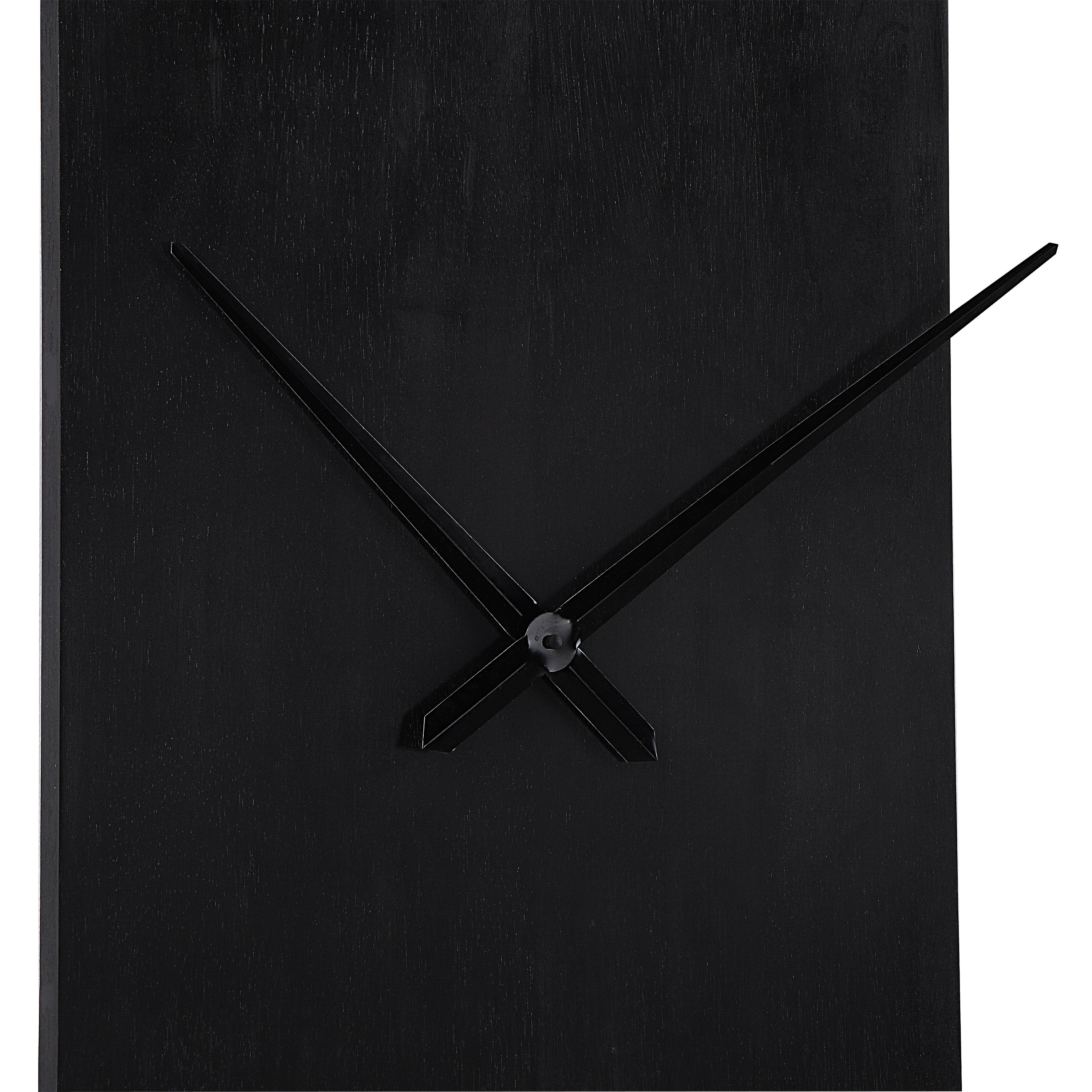 Romy Indoor Iron Wall Clock, Matte Black - Additional Image 2 - CL256