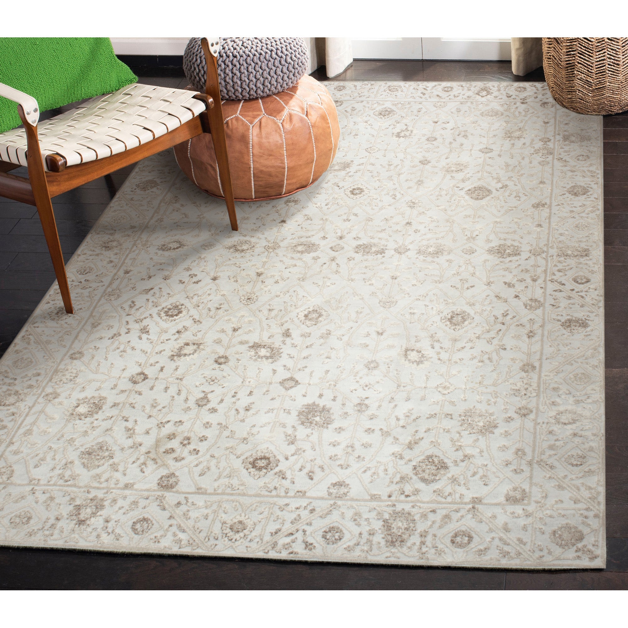 Ariella 7'10 x 10'2 Power loomed Indoor Rug, Cream - Lifestyle Image - RARI-10187-810